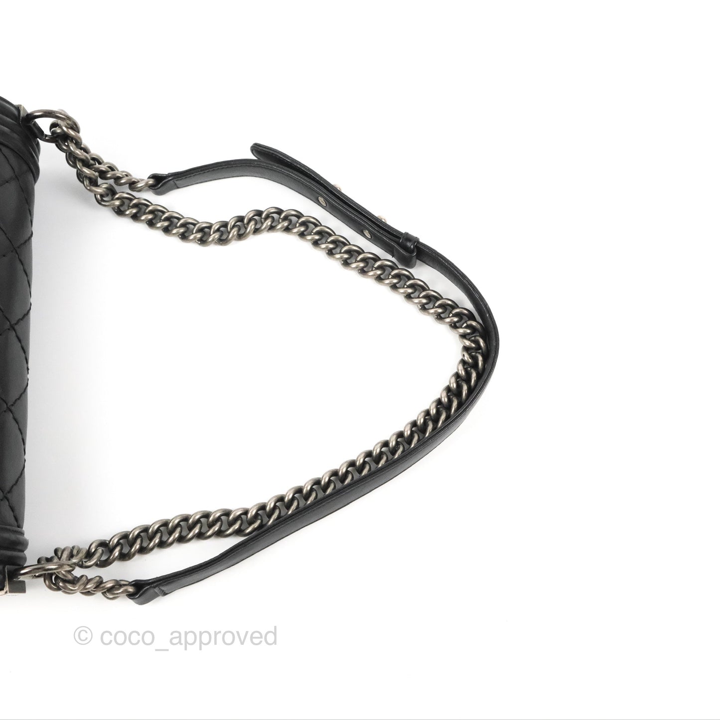 Chanel Quilted New Medium Boy Black Calfskin Ruthenium Hardware