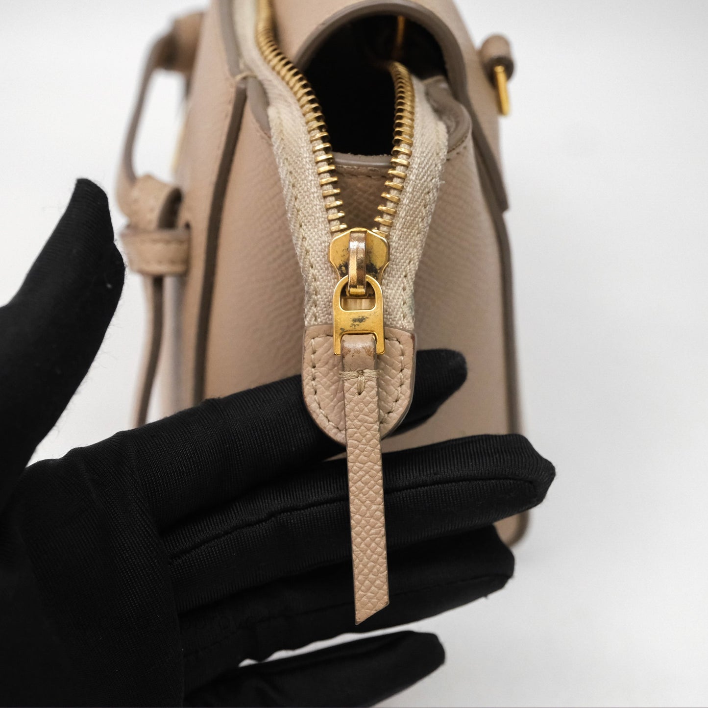 Celine Pico Belt Bag Beige Grained Calfskin Gold Hardware
