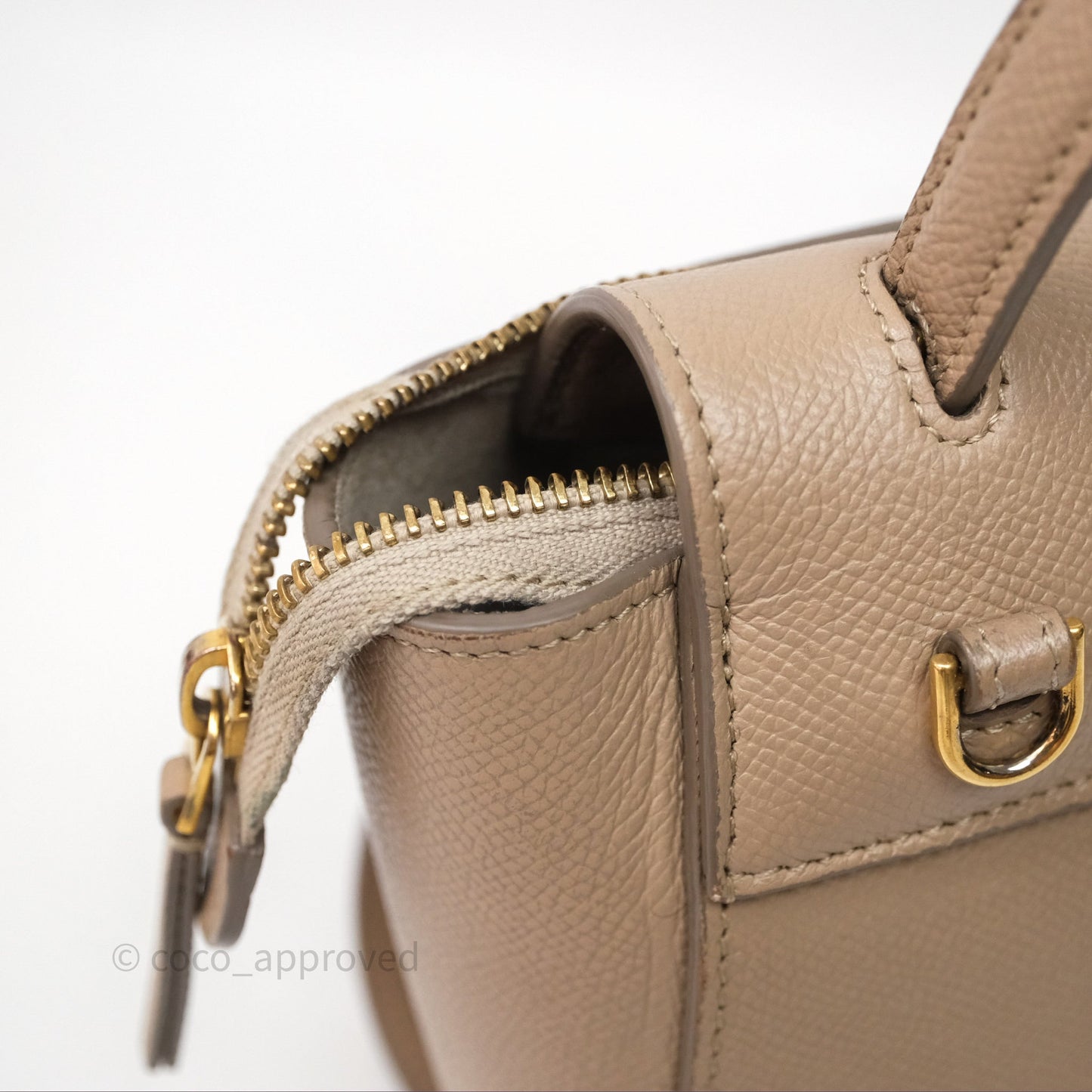 Celine Pico Belt Bag Beige Grained Calfskin Gold Hardware