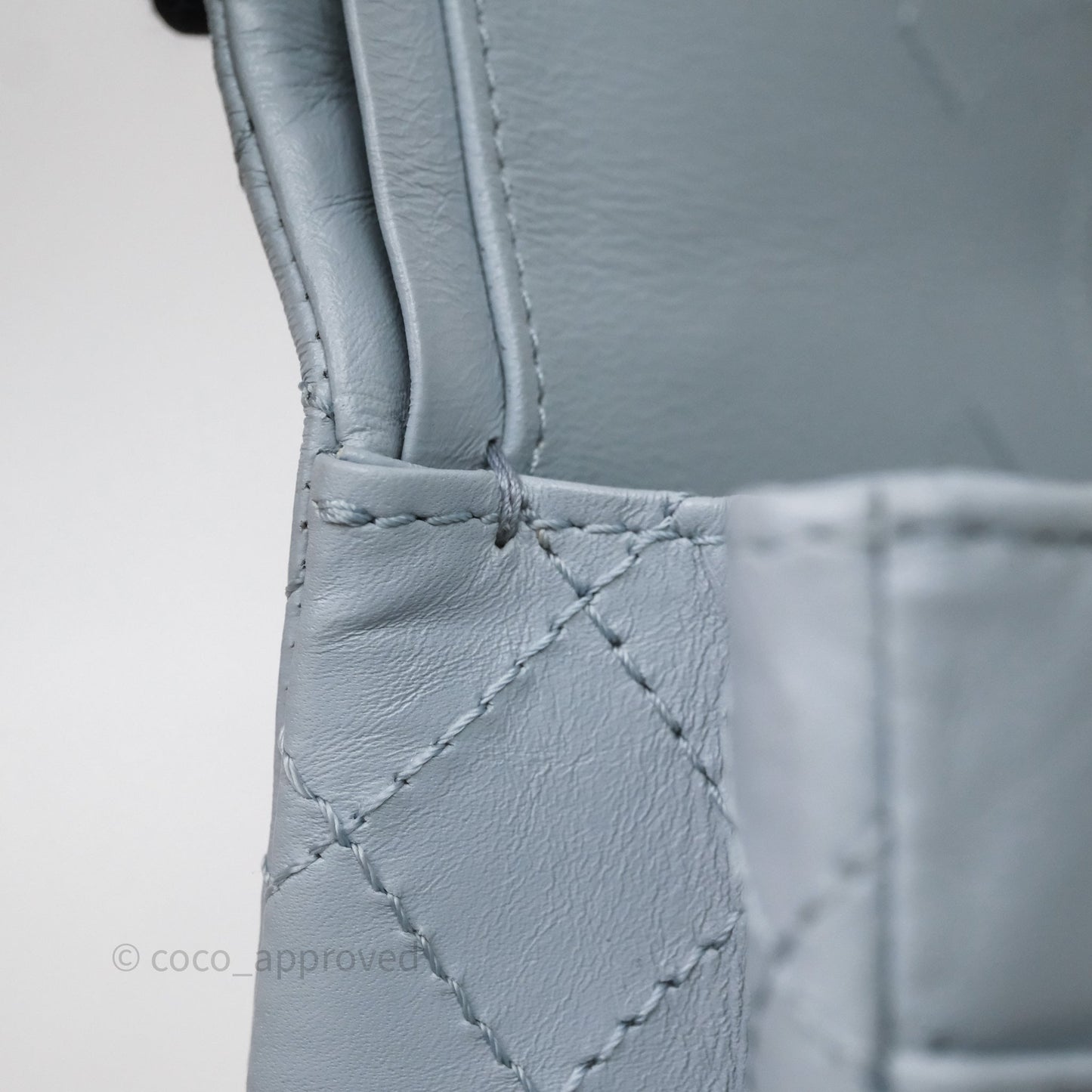 Chanel Reissue 225 Quilted Grey Blue Calfskin Aged Gold Hardware