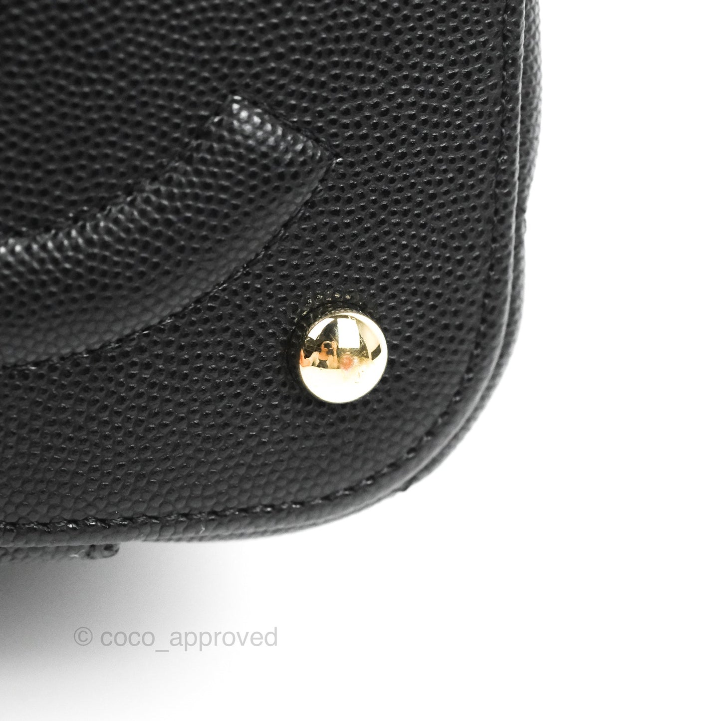 Chanel Top Handle Vanity with Chain Black Caviar Gold Hardware