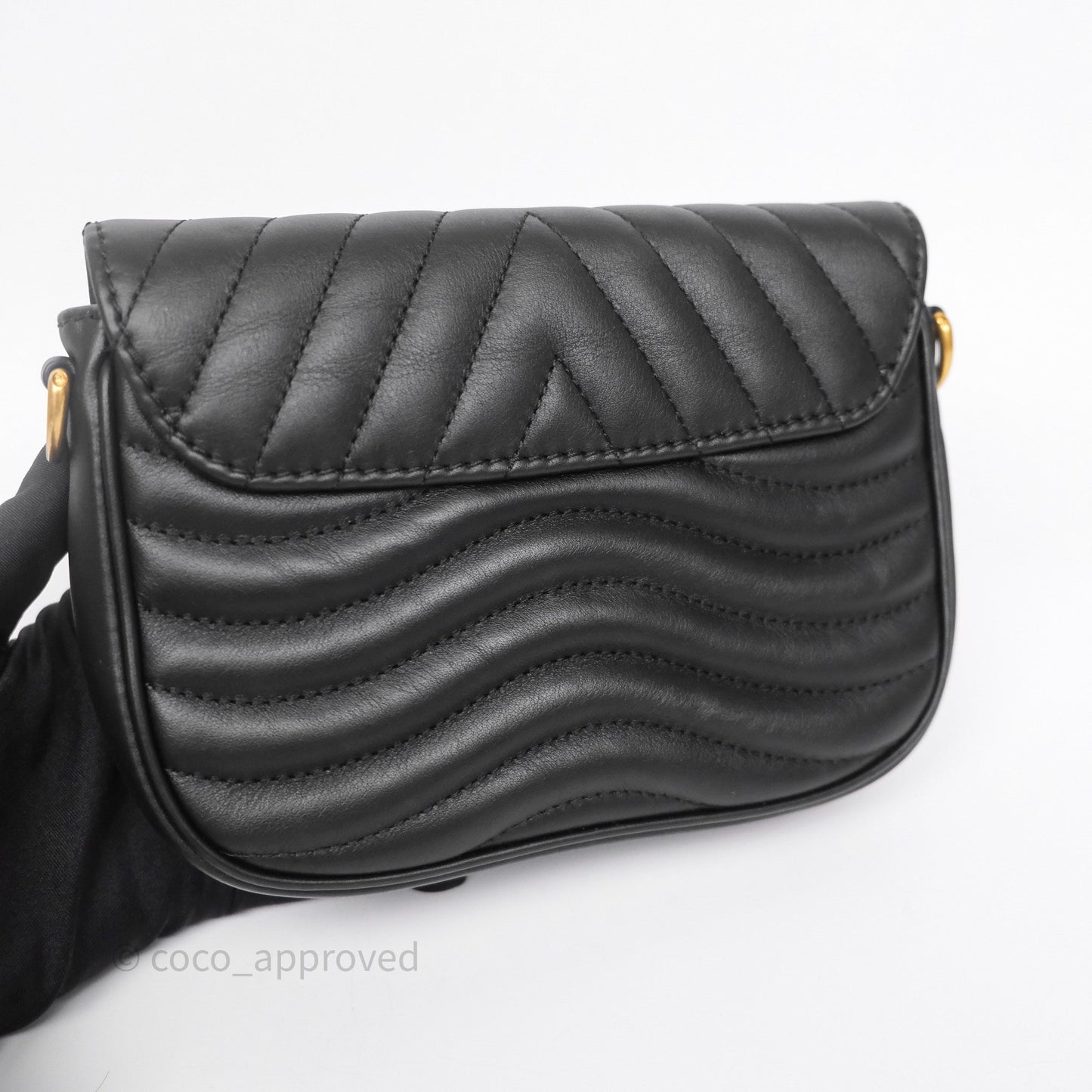 Louis Vuitton Black New Wave Multi Pochette Gold Hardware