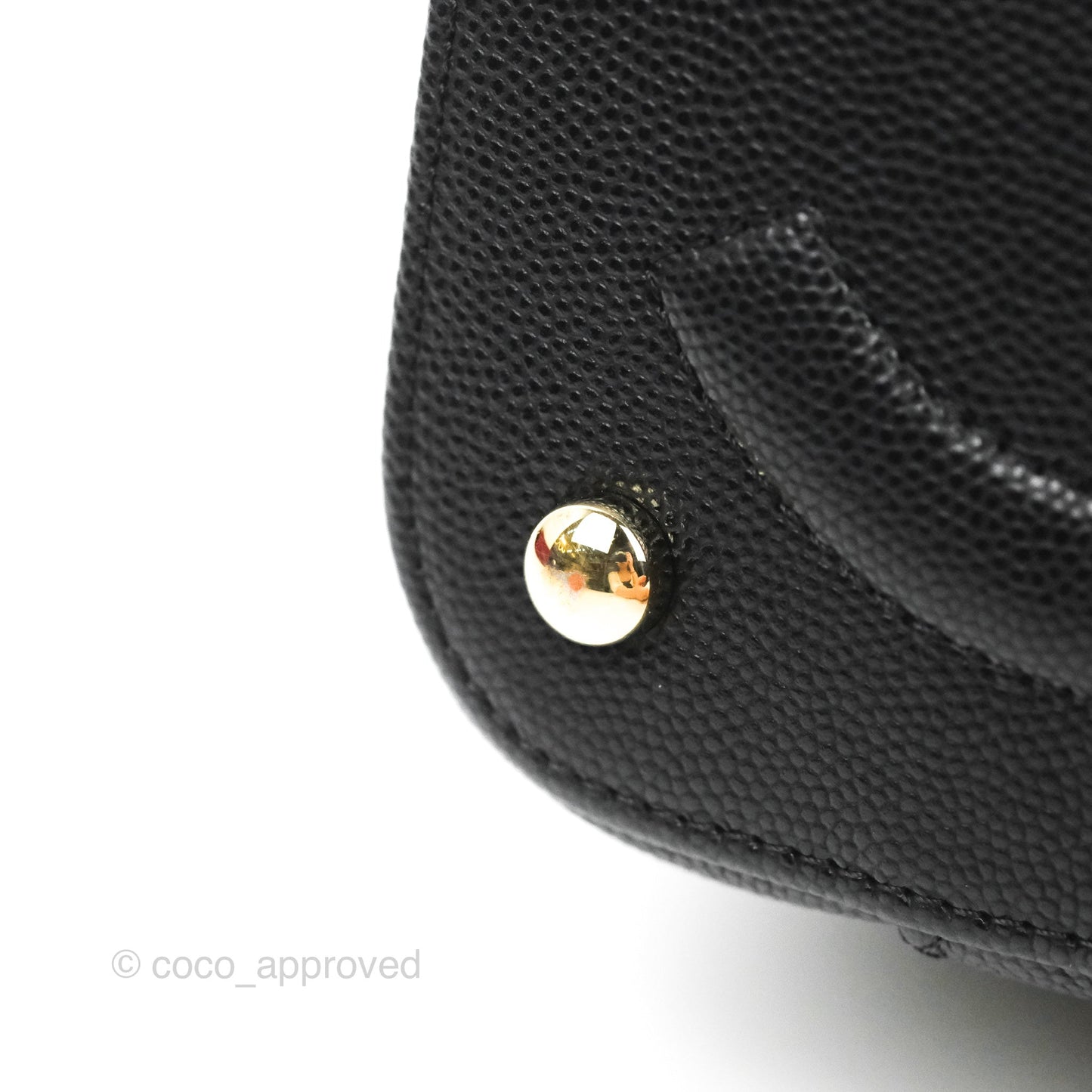 Chanel Top Handle Vanity with Chain Black Caviar Gold Hardware