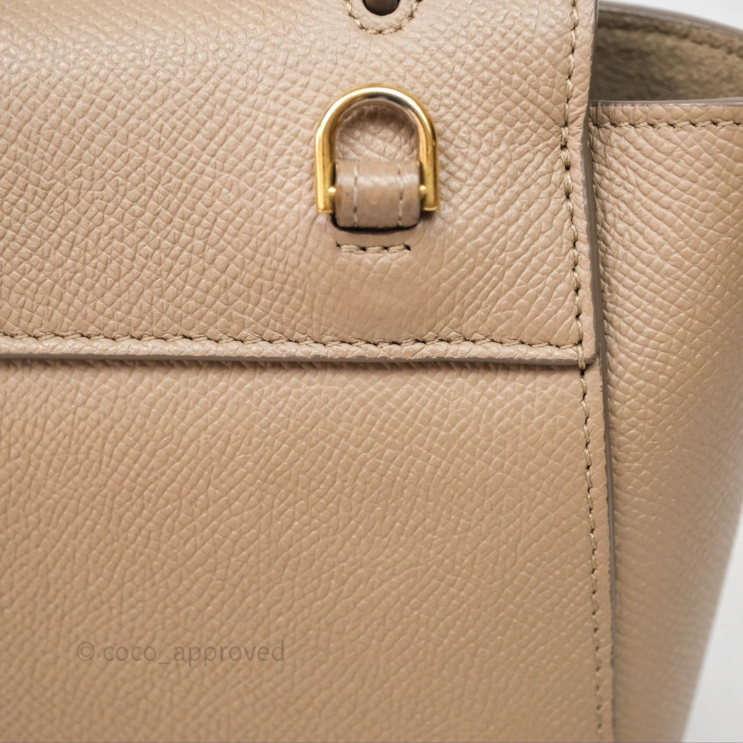 Celine Pico Belt Bag Beige Grained Calfskin Gold Hardware