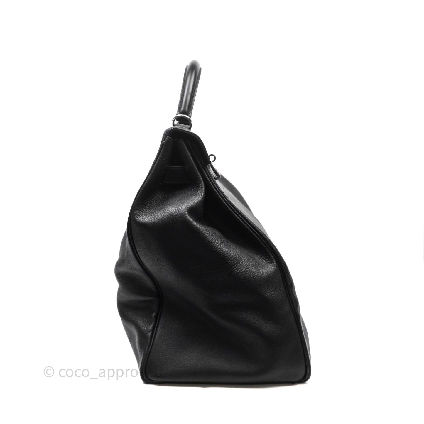 Hermès Kelly Voyage 50 Noir 89 Novillo Palladium Hardware