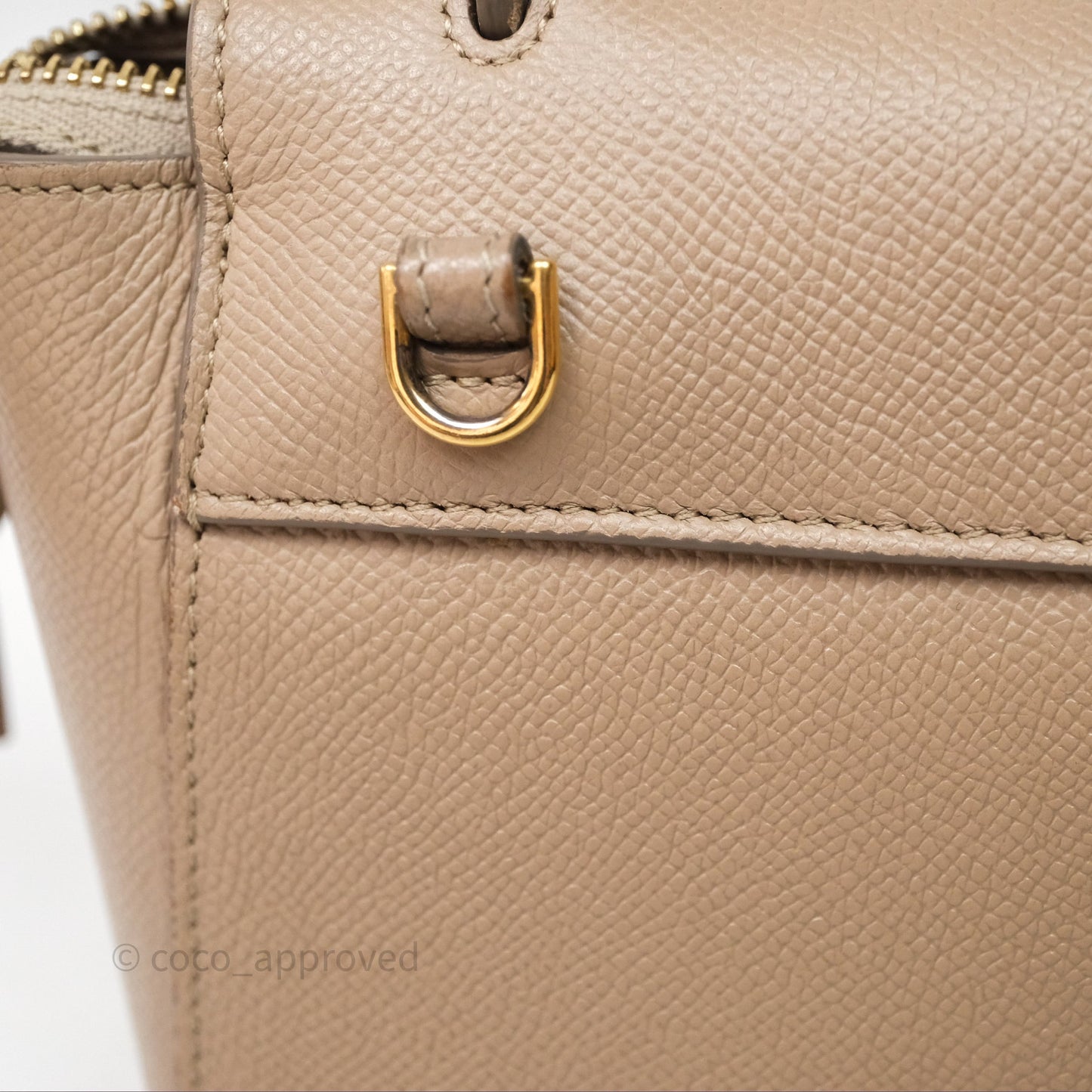 Celine Pico Belt Bag Beige Grained Calfskin Gold Hardware