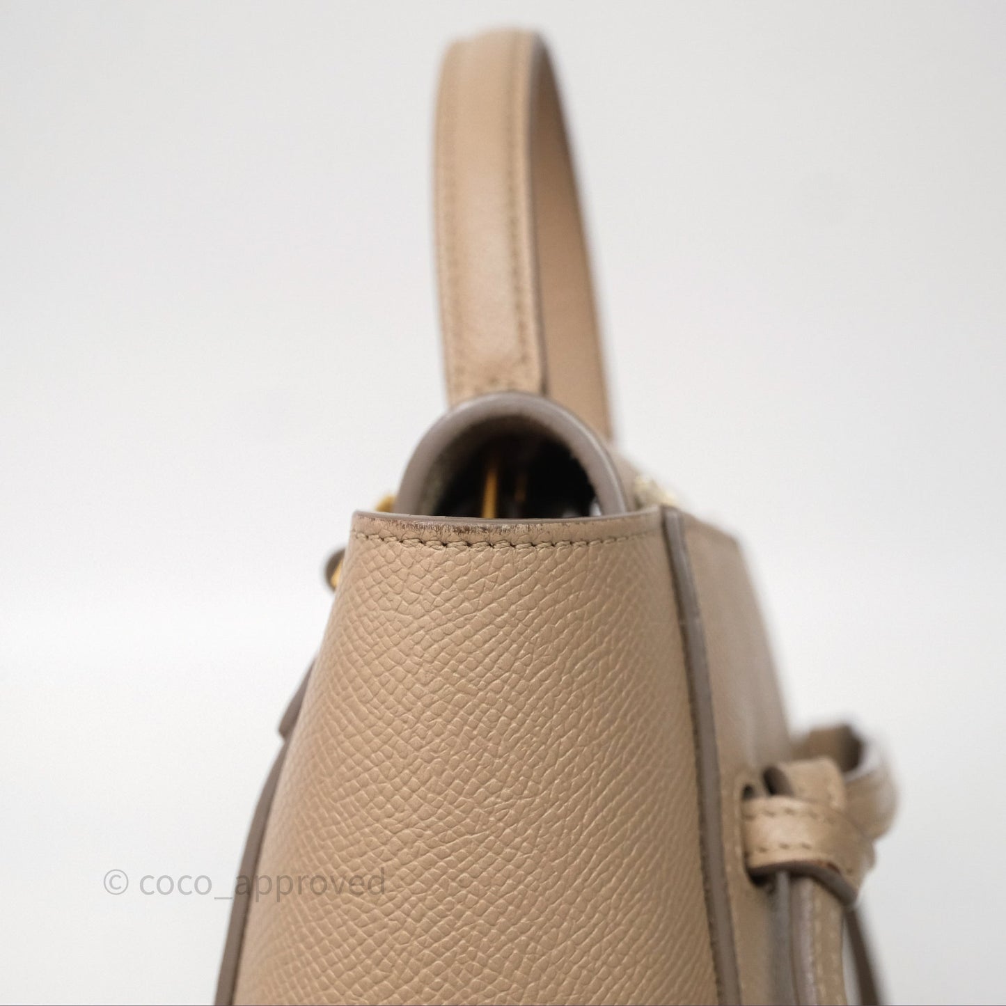 Celine Pico Belt Bag Beige Grained Calfskin Gold Hardware