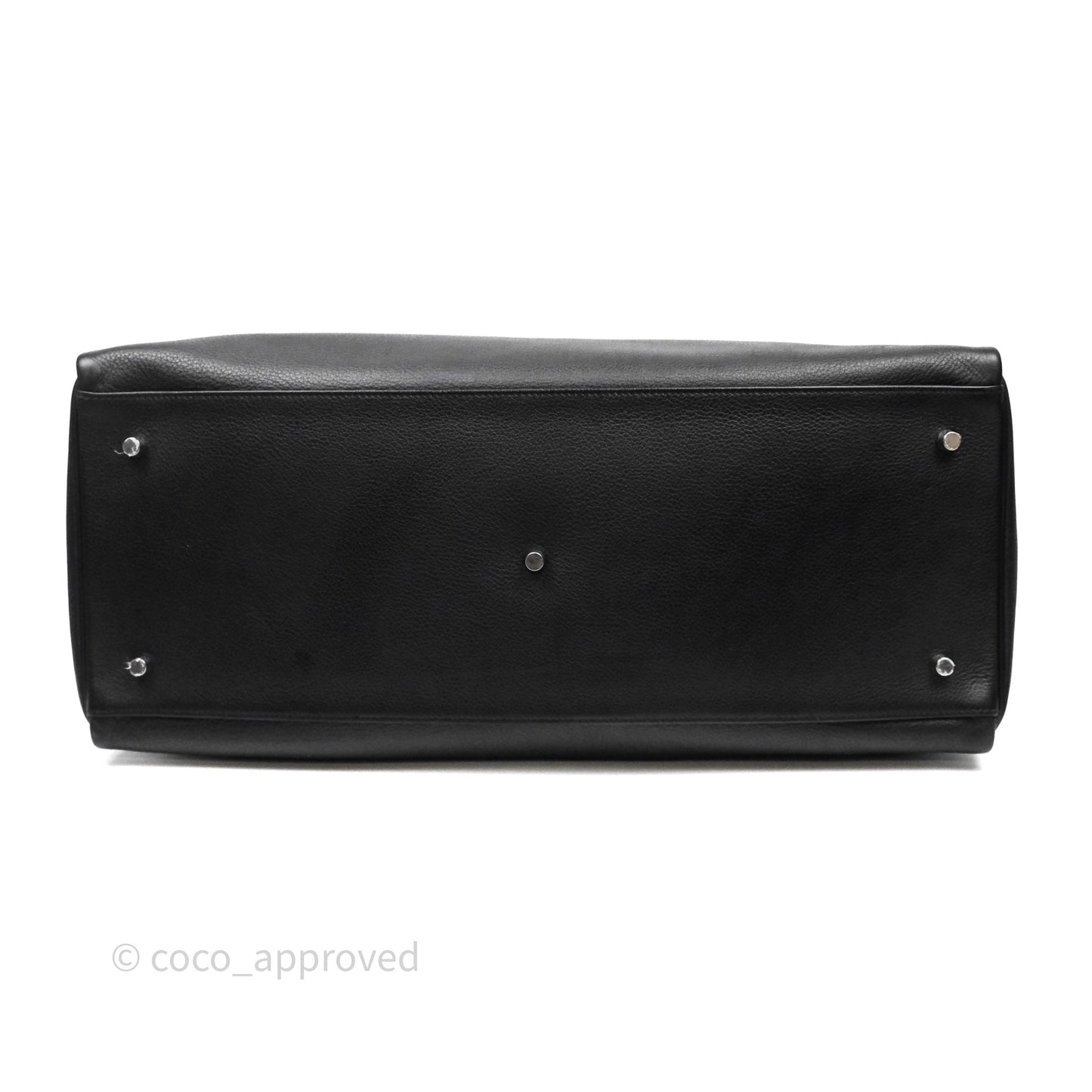 Hermès Kelly Voyage 50 Noir 89 Novillo Palladium Hardware