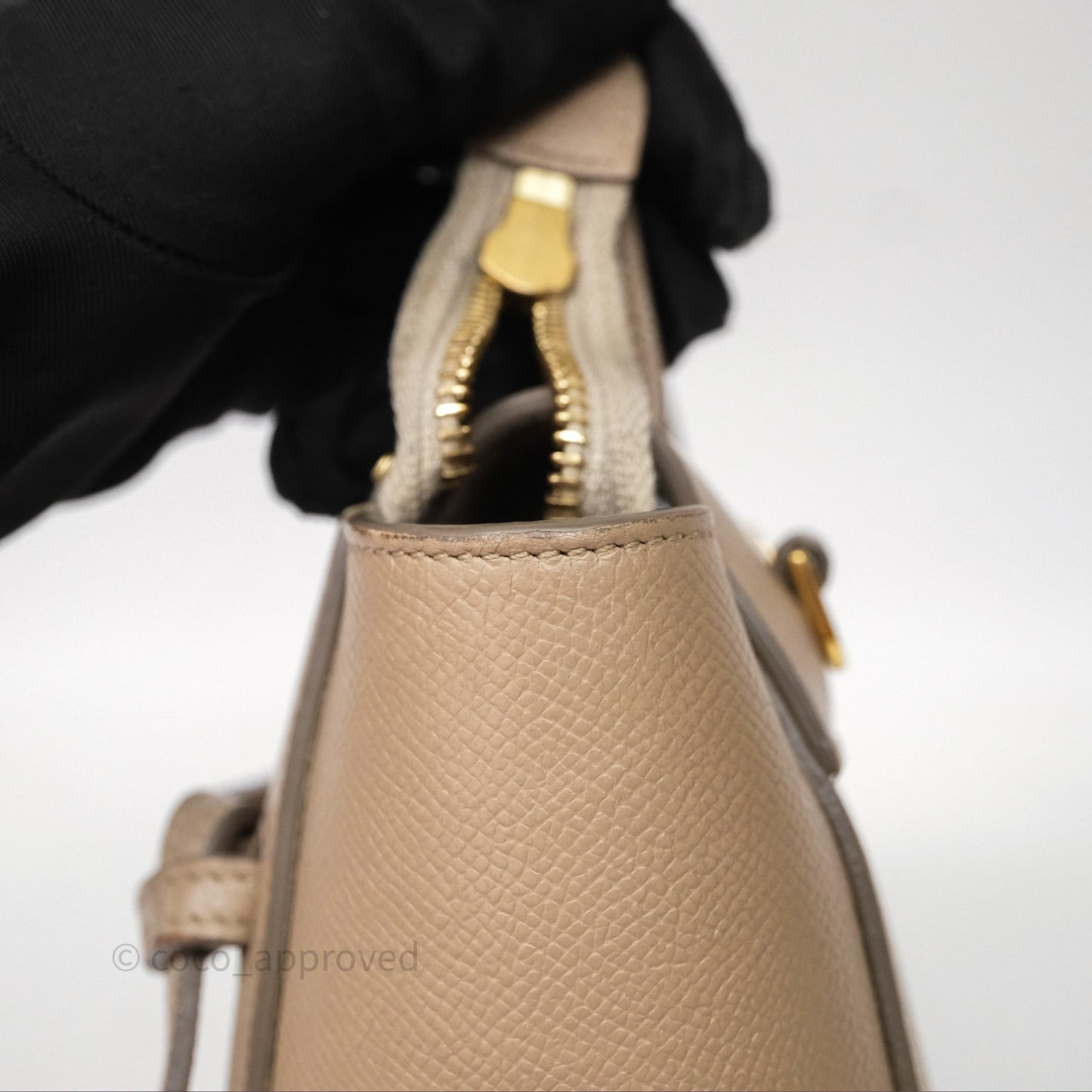 Celine Pico Belt Bag Beige Grained Calfskin Gold Hardware