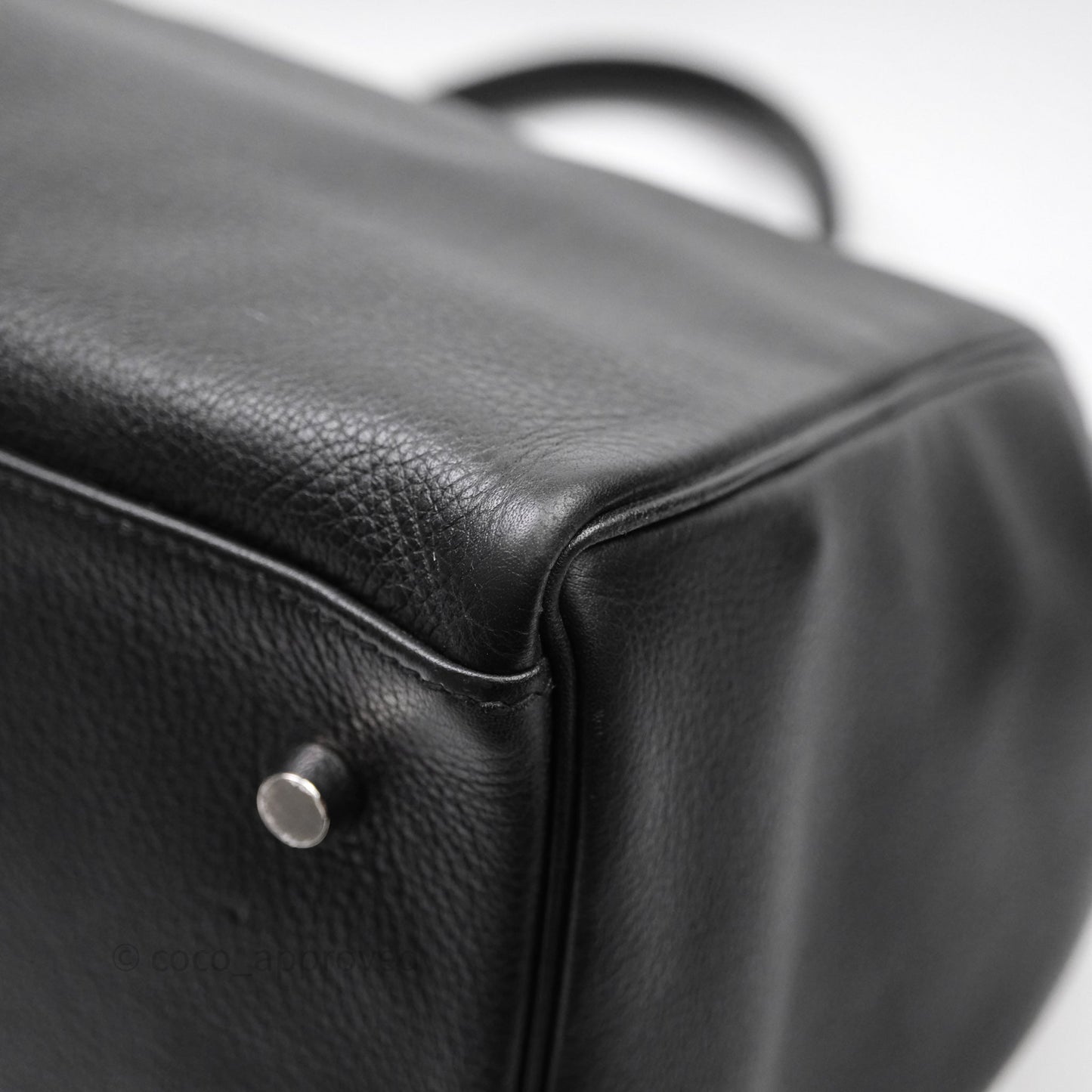 Hermès Kelly Voyage 50 Noir 89 Novillo Palladium Hardware