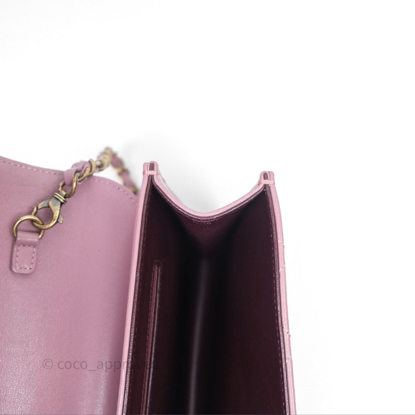 Chanel Beauty Lock Flap Bag Purple Aged Gold Hardware