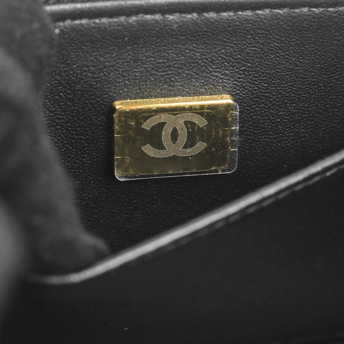 Chanel Top Handle Vanity with Chain Black Caviar Gold Hardware