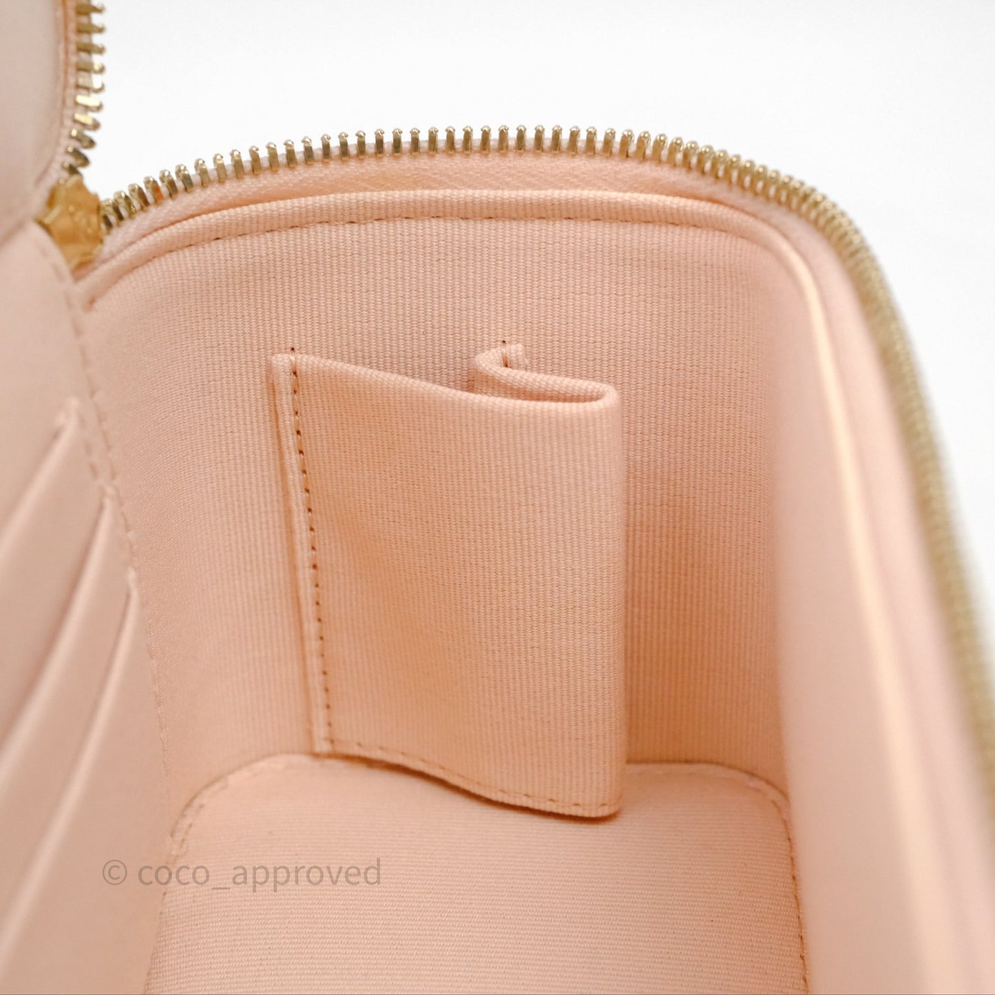 Chanel Vanity With Classic Chain Light Beige Caviar Gold Hardware