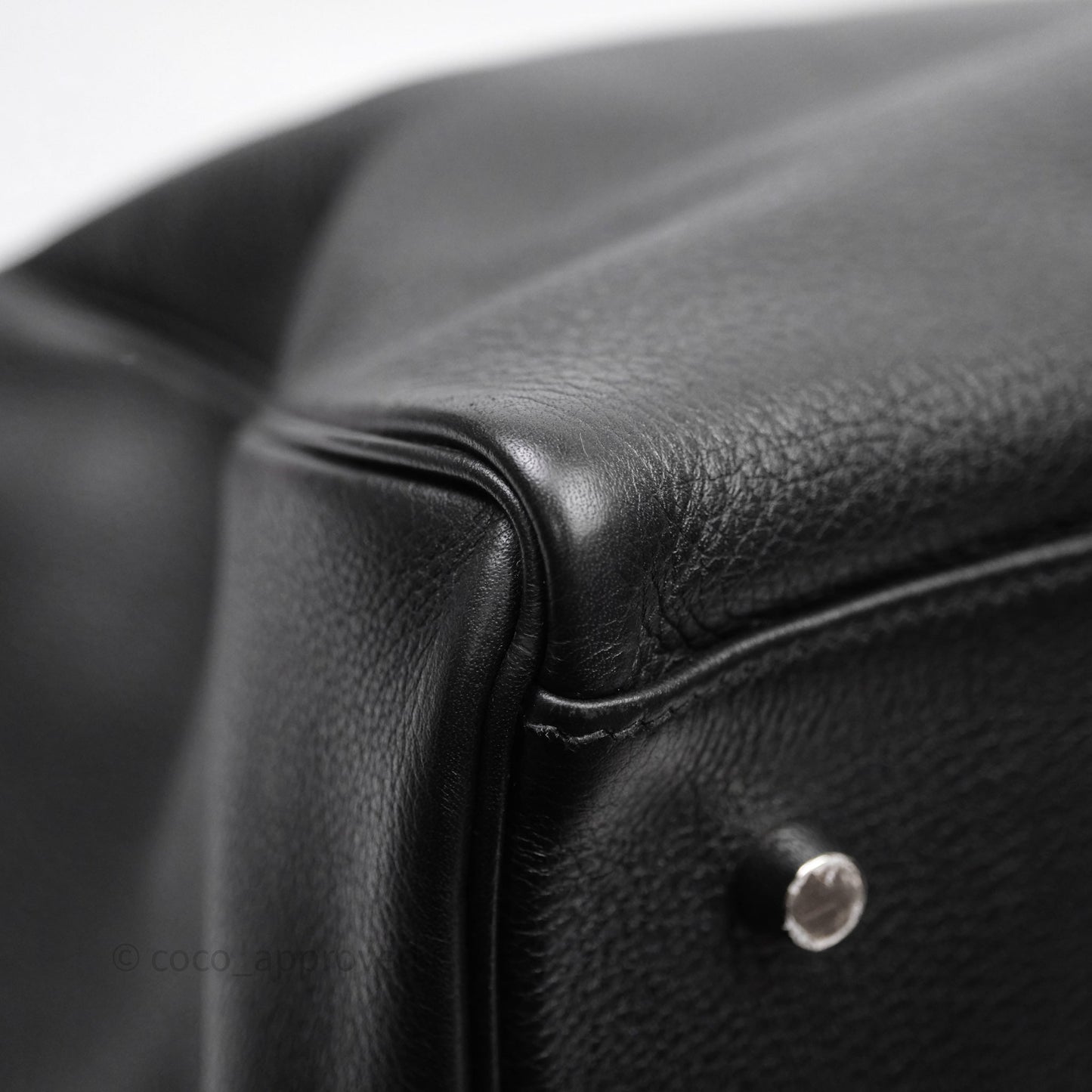 Hermès Kelly Voyage 50 Noir 89 Novillo Palladium Hardware