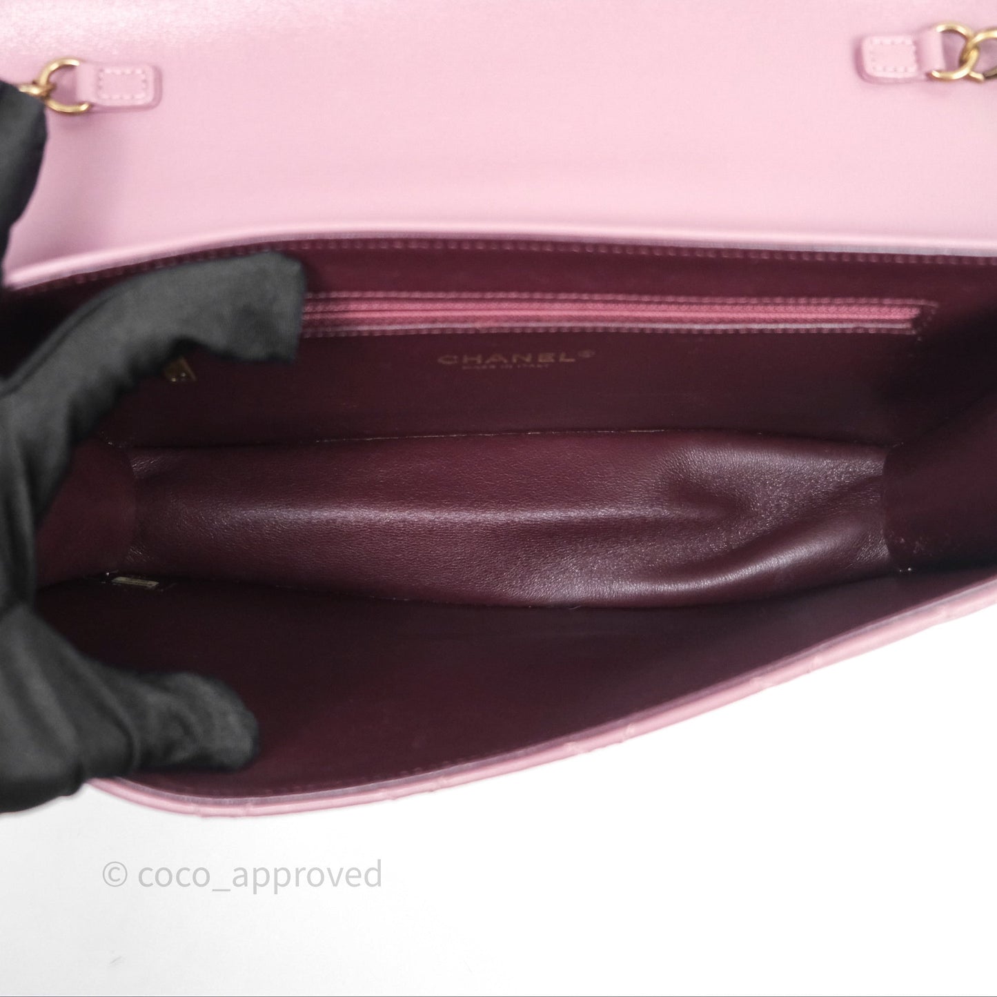 Chanel Beauty Lock Flap Bag Purple Aged Gold Hardware