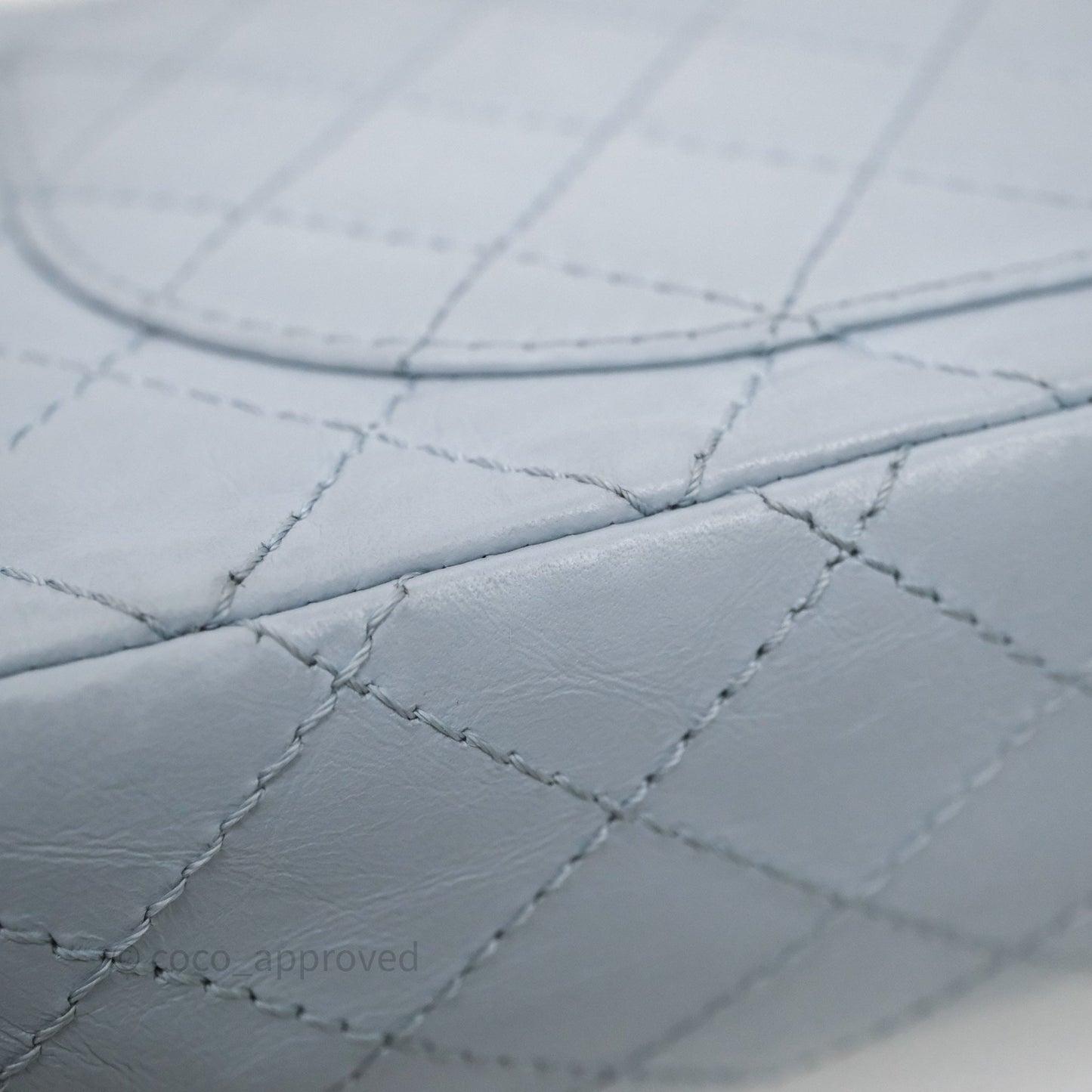 Chanel Reissue 225 Quilted Grey Blue Calfskin Aged Gold Hardware