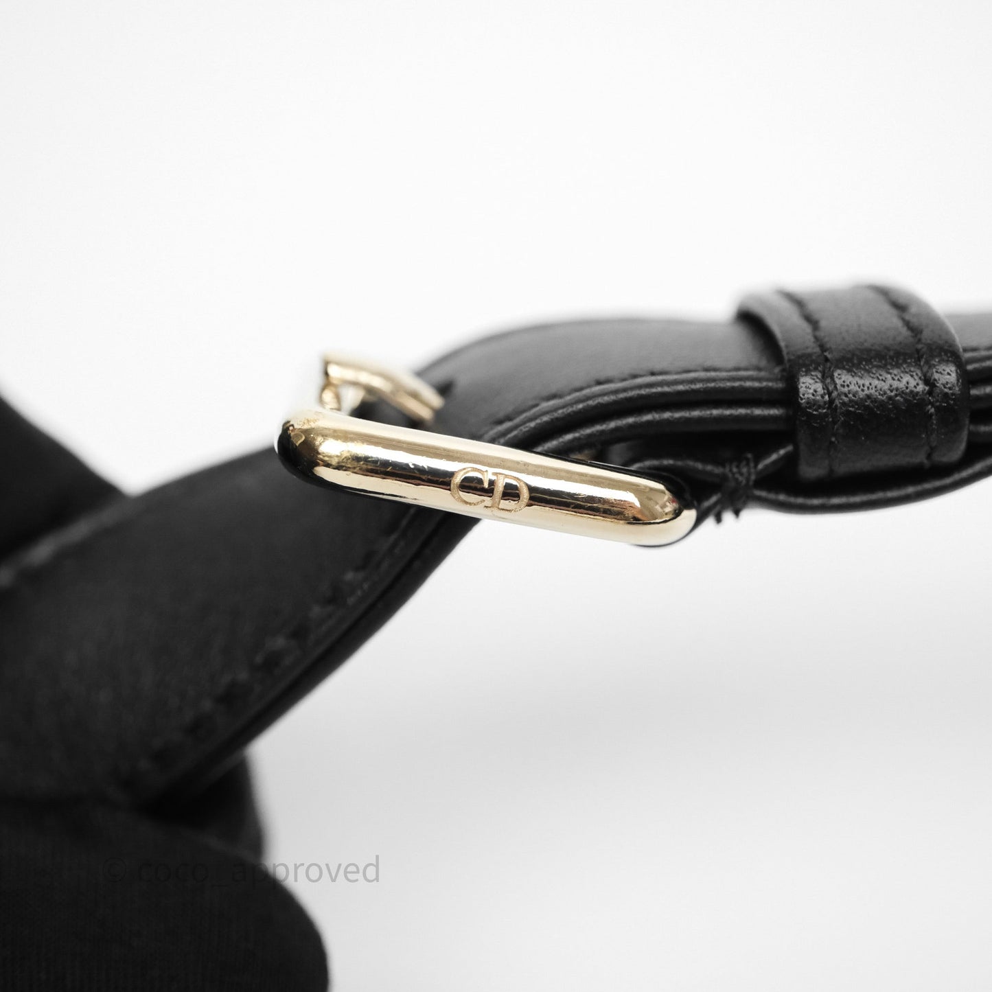Christian Dior Small Lady D-Joy Bag Black Lambskin Cannage Gold Hardware