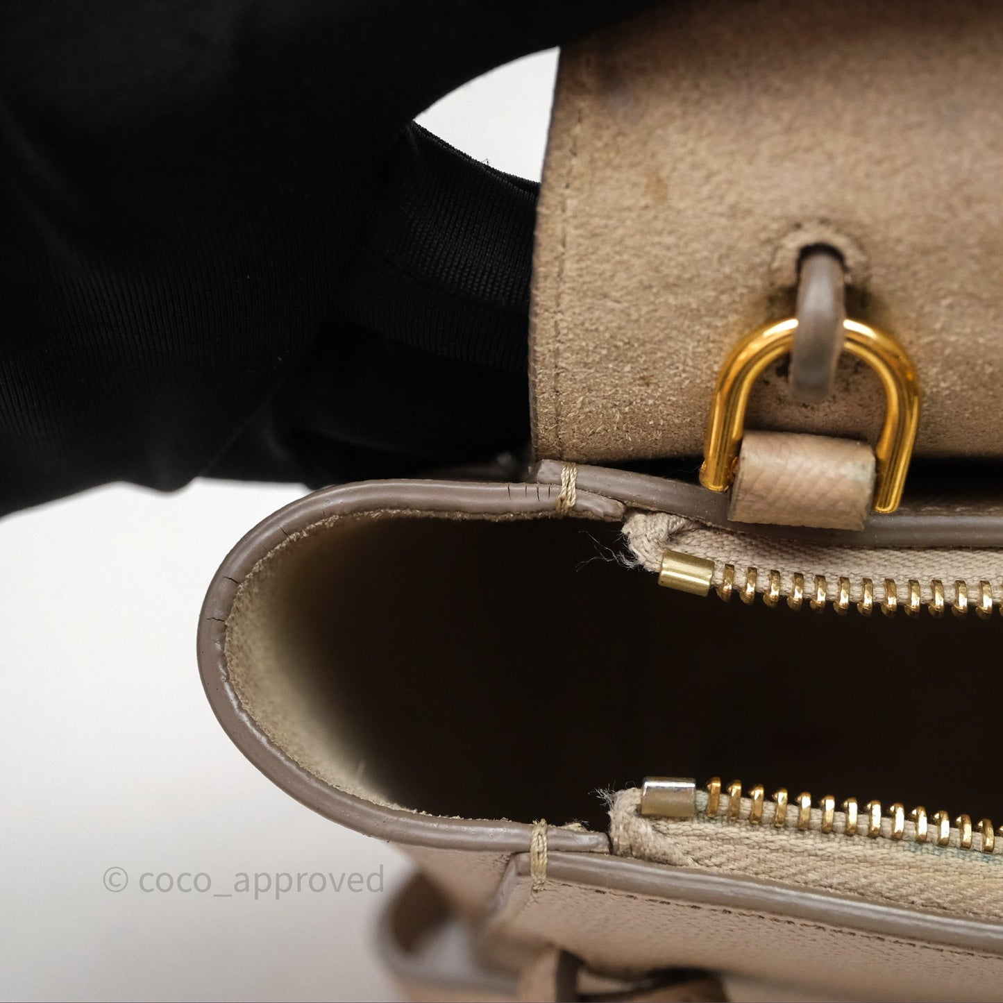 Celine Pico Belt Bag Beige Grained Calfskin Gold Hardware