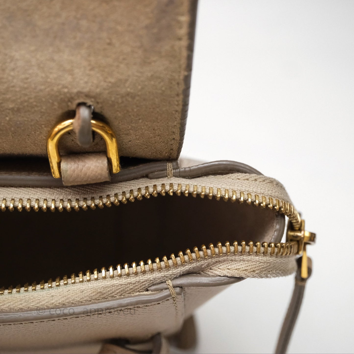 Celine Pico Belt Bag Beige Grained Calfskin Gold Hardware