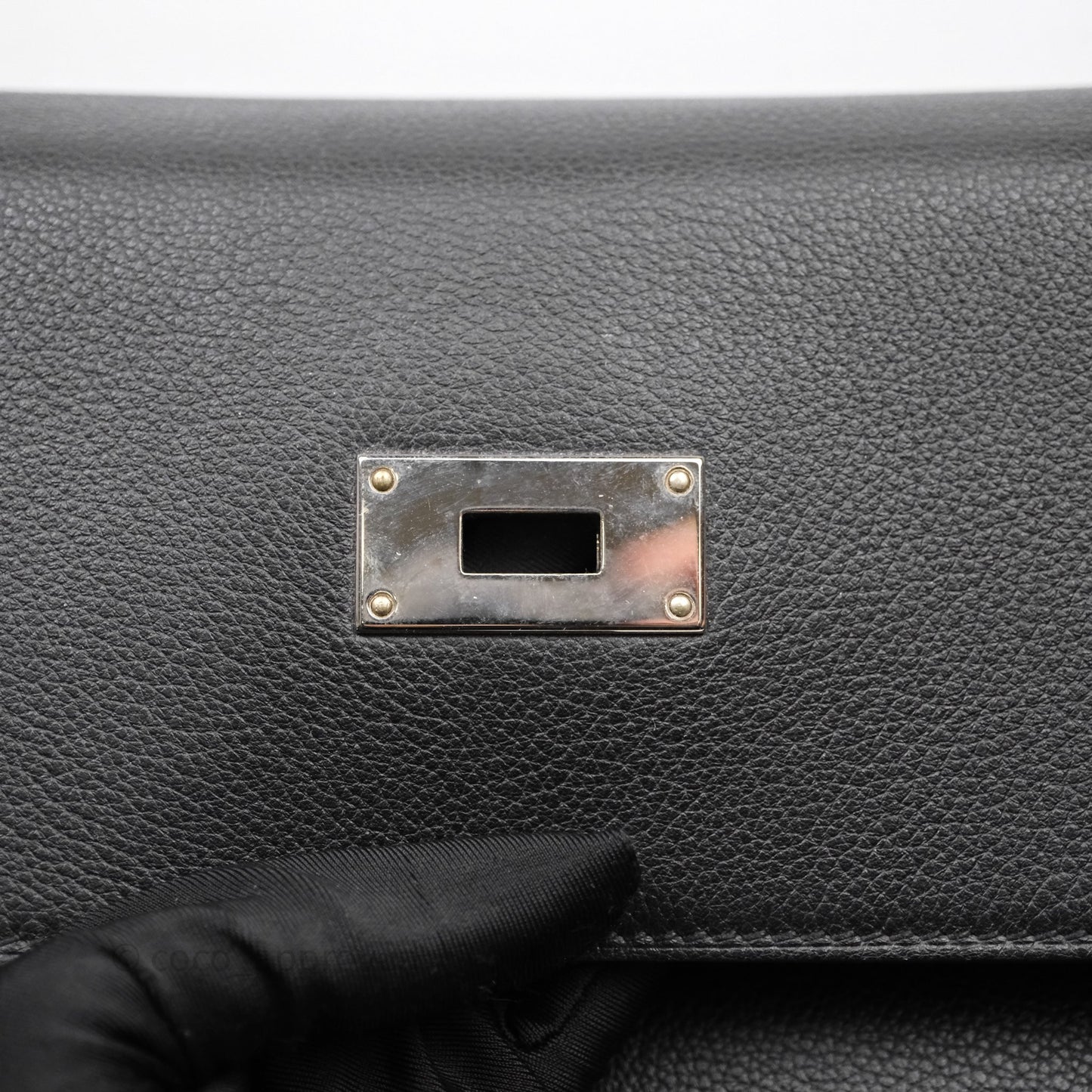 Hermès Kelly Voyage 50 Noir 89 Novillo Palladium Hardware