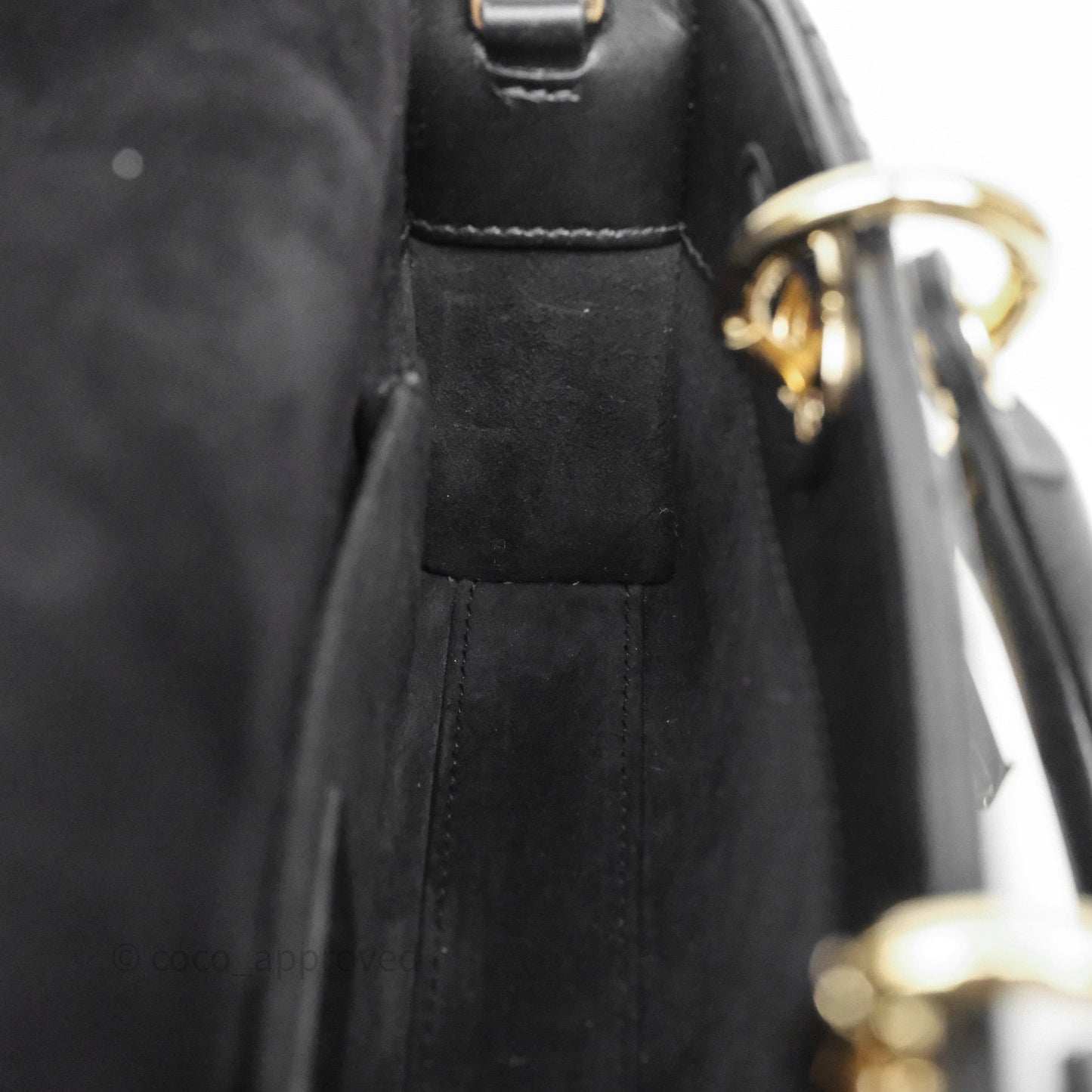 Christian Dior Small Lady D-Joy Bag Black Lambskin Cannage Gold Hardware