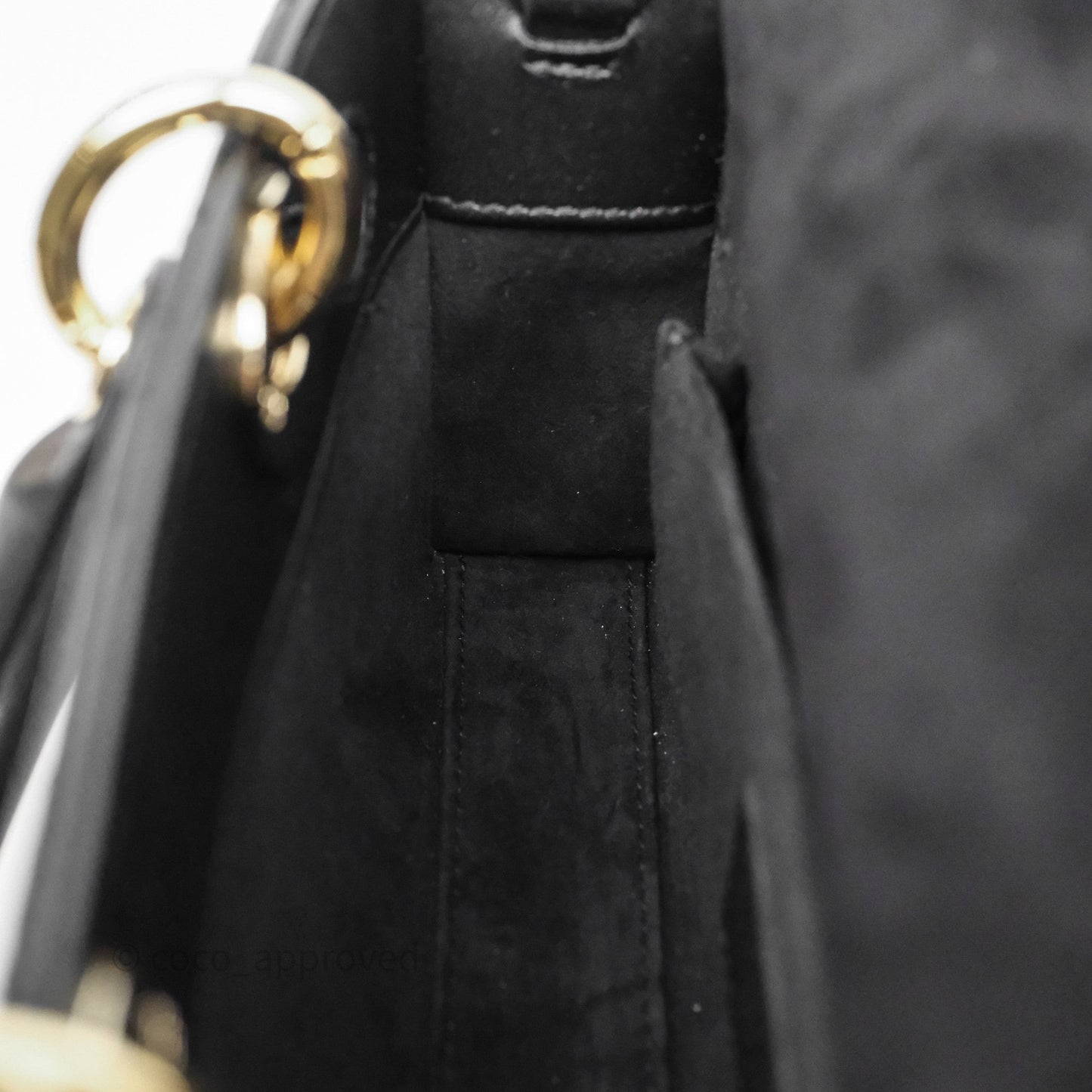 Christian Dior Small Lady D-Joy Bag Black Lambskin Cannage Gold Hardware