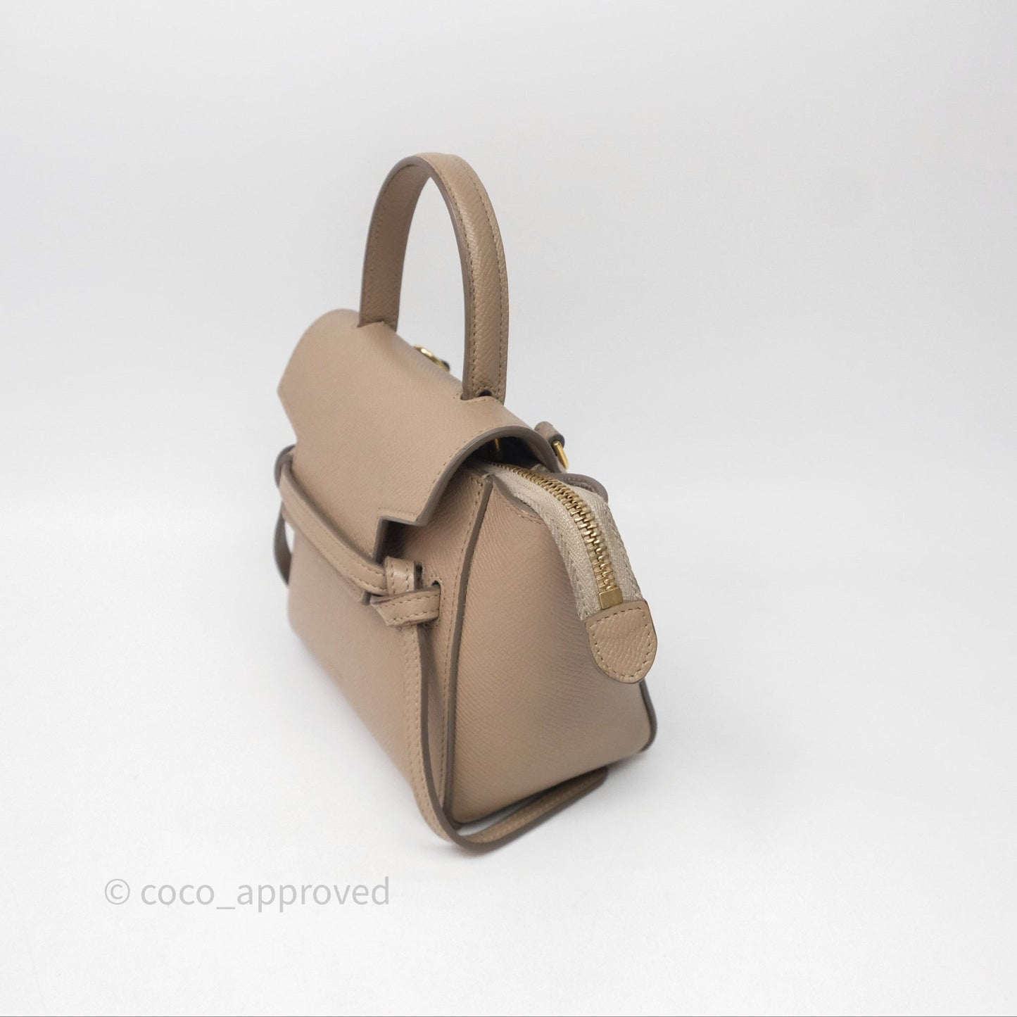 Celine Pico Belt Bag Beige Grained Calfskin Gold Hardware