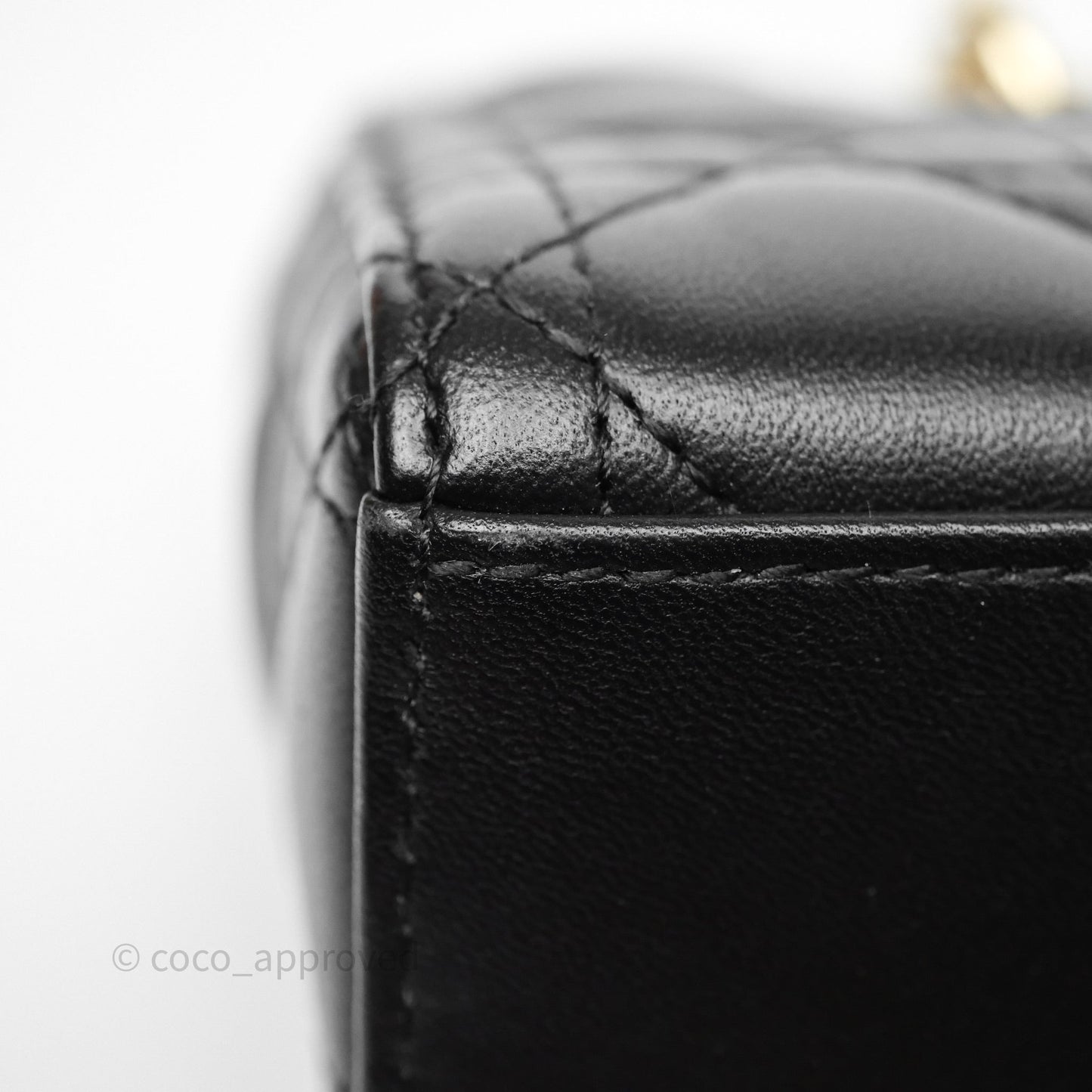 Christian Dior Small Lady D-Joy Bag Black Lambskin Cannage Gold Hardware