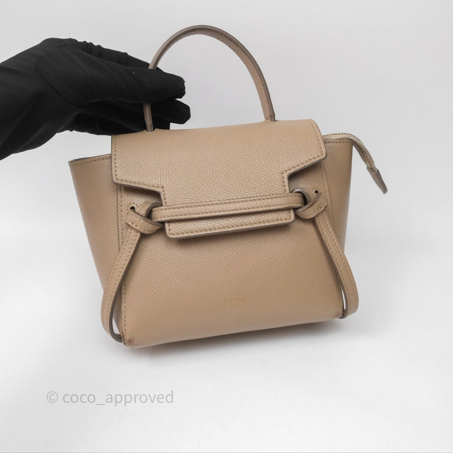 Celine Pico Belt Bag Beige Grained Calfskin Gold Hardware