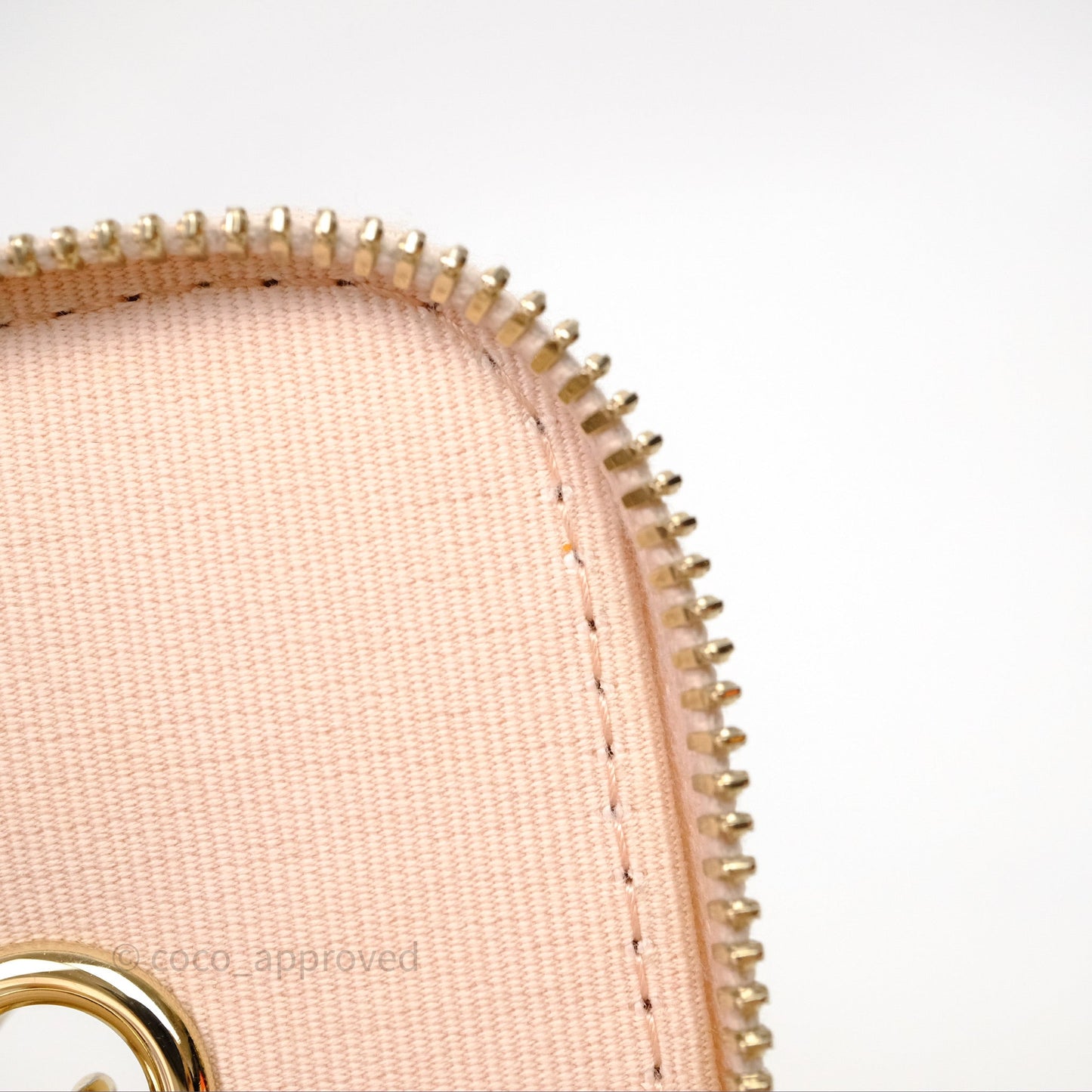 Chanel Vanity With Classic Chain Light Beige Caviar Gold Hardware