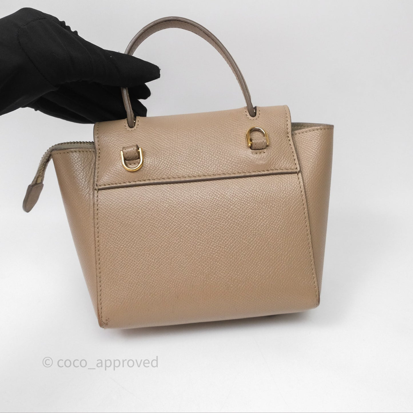 Celine Pico Belt Bag Beige Grained Calfskin Gold Hardware