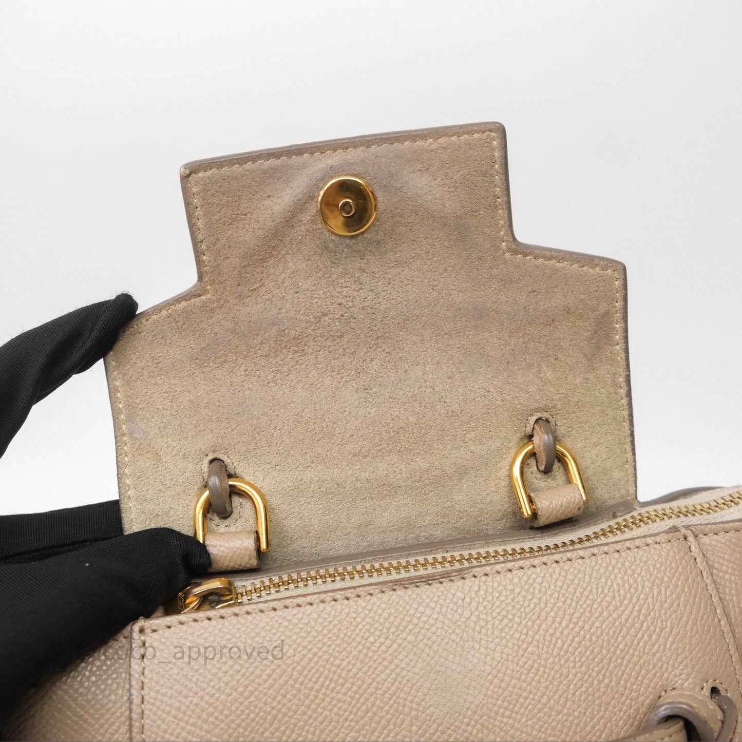 Celine Pico Belt Bag Beige Grained Calfskin Gold Hardware