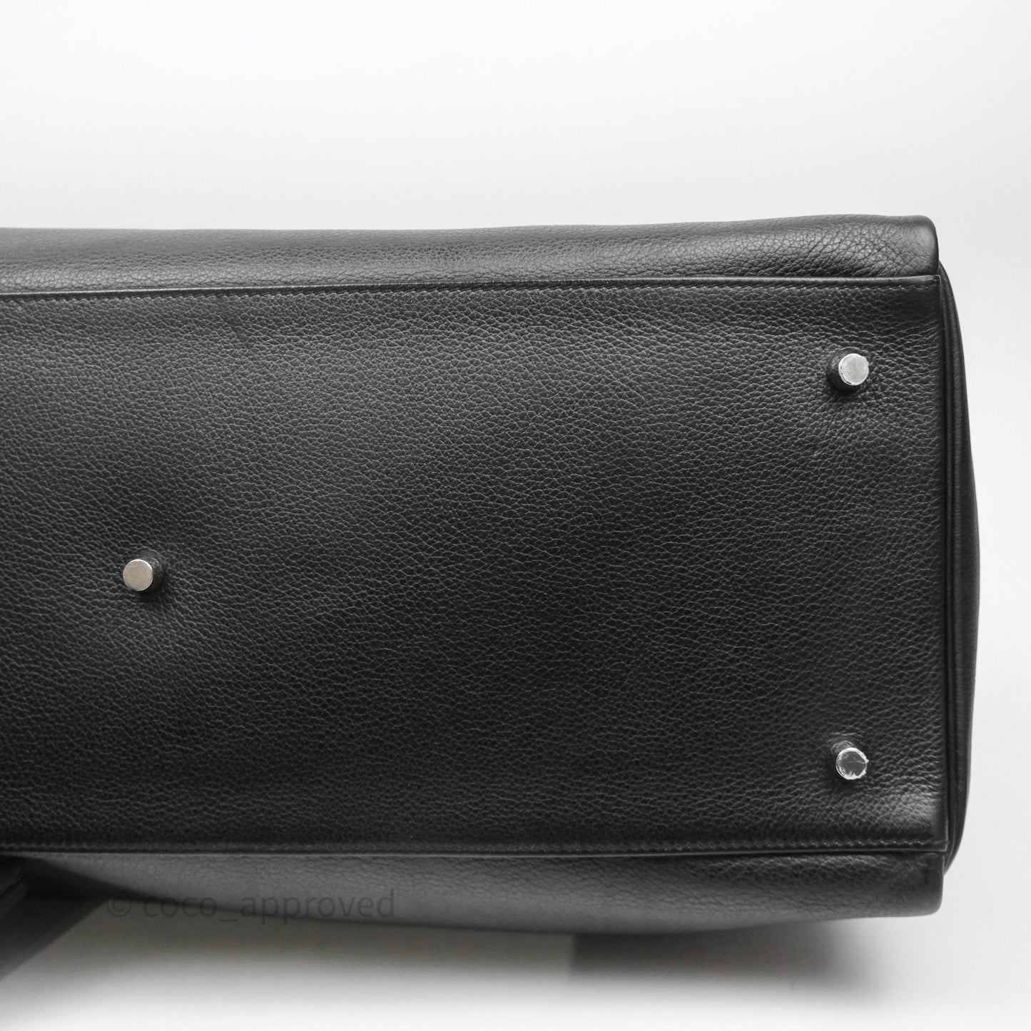 Hermès Kelly Voyage 50 Noir 89 Novillo Palladium Hardware