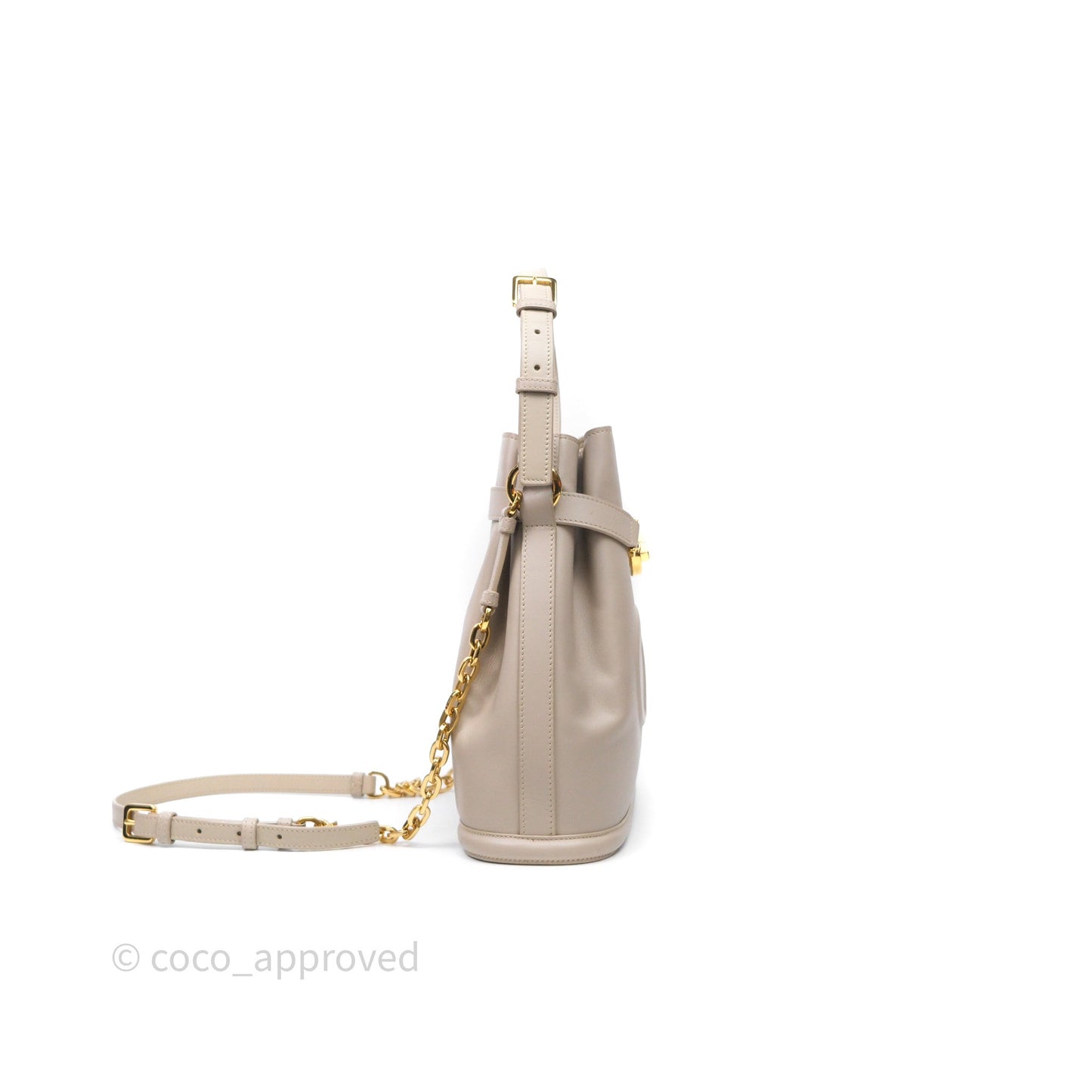 Christian Dior Medium C'est Dior Bag Beige CD-Embossed Calfskin Gold Hardware