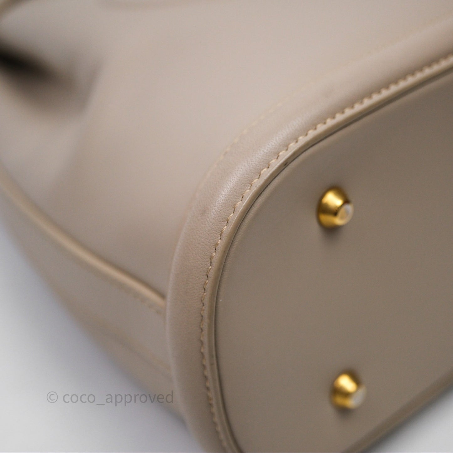 Christian Dior Medium C'est Dior Bag Beige CD-Embossed Calfskin Gold Hardware