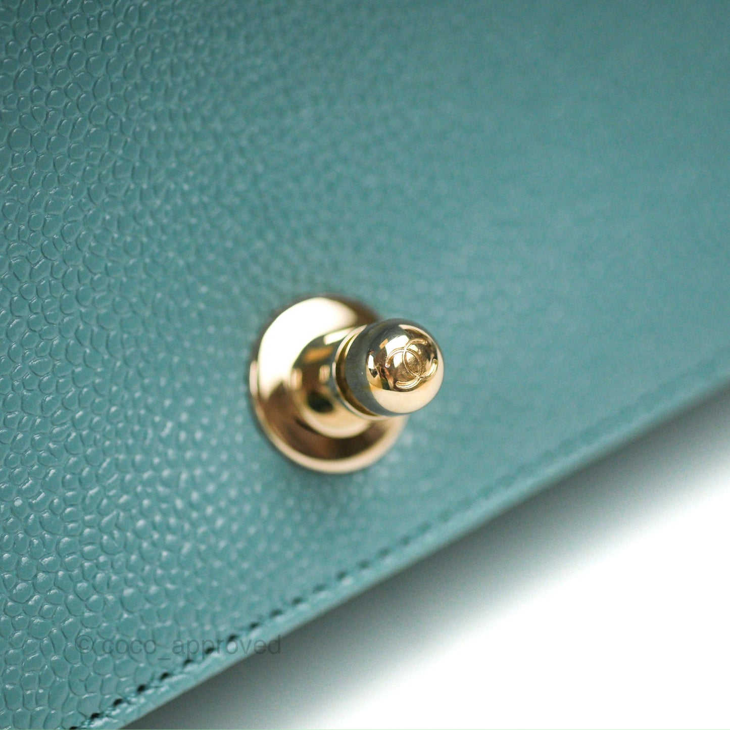 Chanel Quilted Medium Boy Tiffany Blue Caviar Gold Hardware