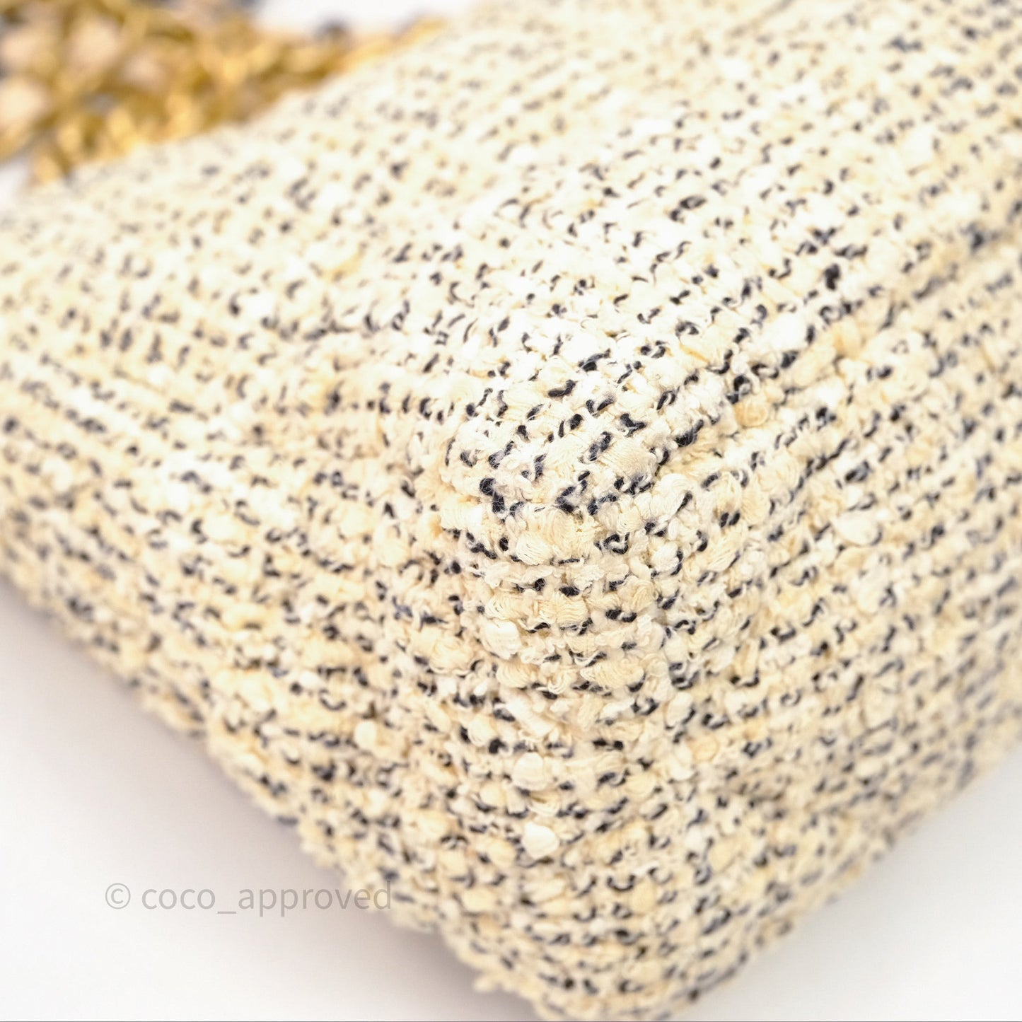Chanel 19 Small Tweed Oreo Cream Mixed Hardware