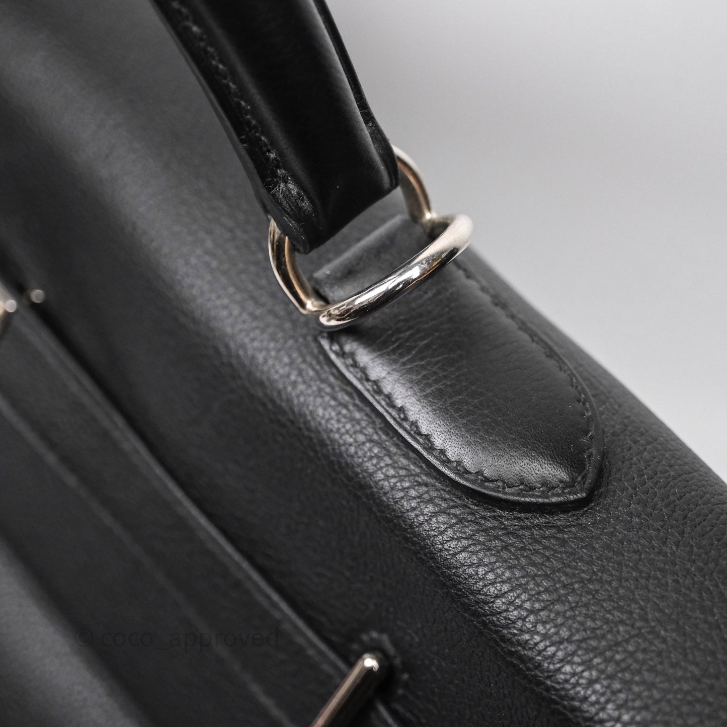 Hermès Kelly Voyage 50 Noir 89 Novillo Palladium Hardware