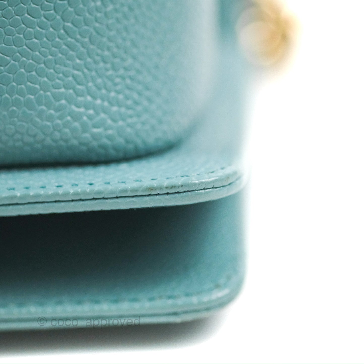 Chanel Quilted Medium Boy Tiffany Blue Caviar Gold Hardware
