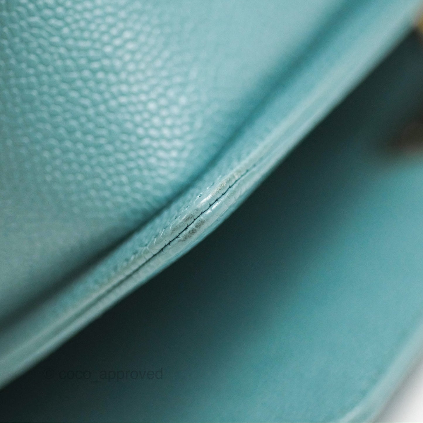 Chanel Quilted Medium Boy Tiffany Blue Caviar Gold Hardware