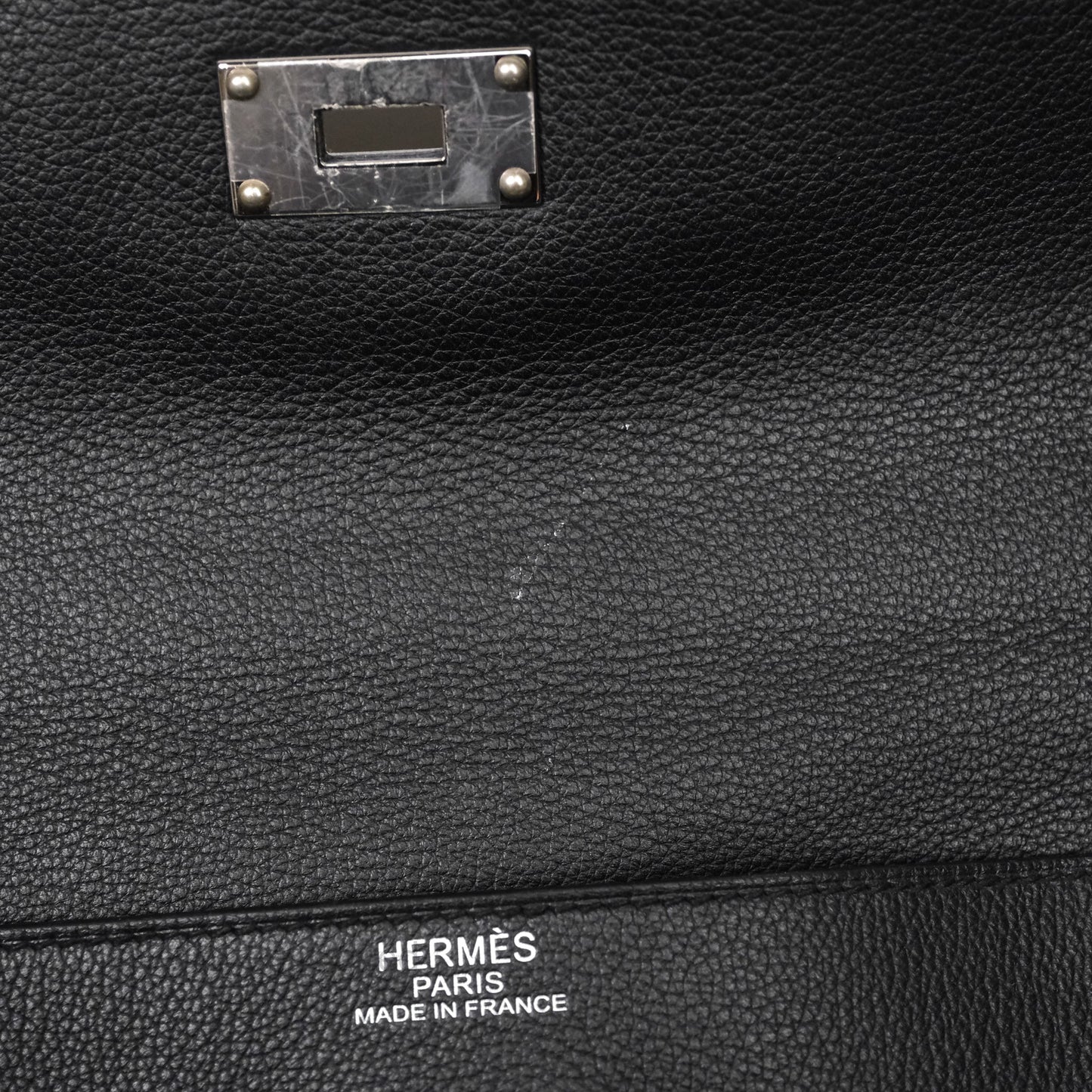 Hermès Kelly Voyage 50 Noir 89 Novillo Palladium Hardware