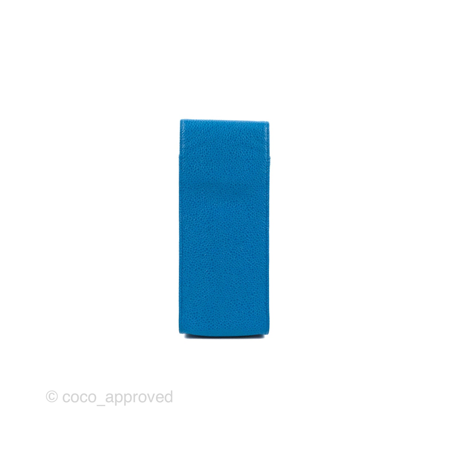 Chanel Vintage CC Sunglasses Case Pouch Blue Caviar