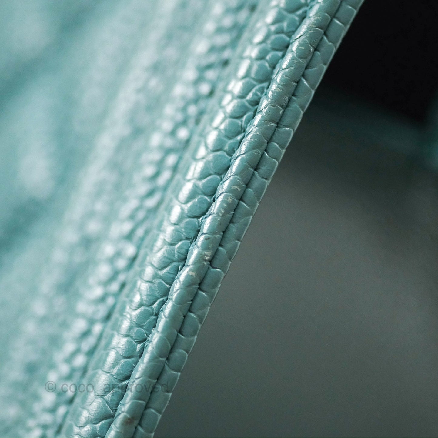 Chanel Quilted Medium Boy Tiffany Blue Caviar Gold Hardware