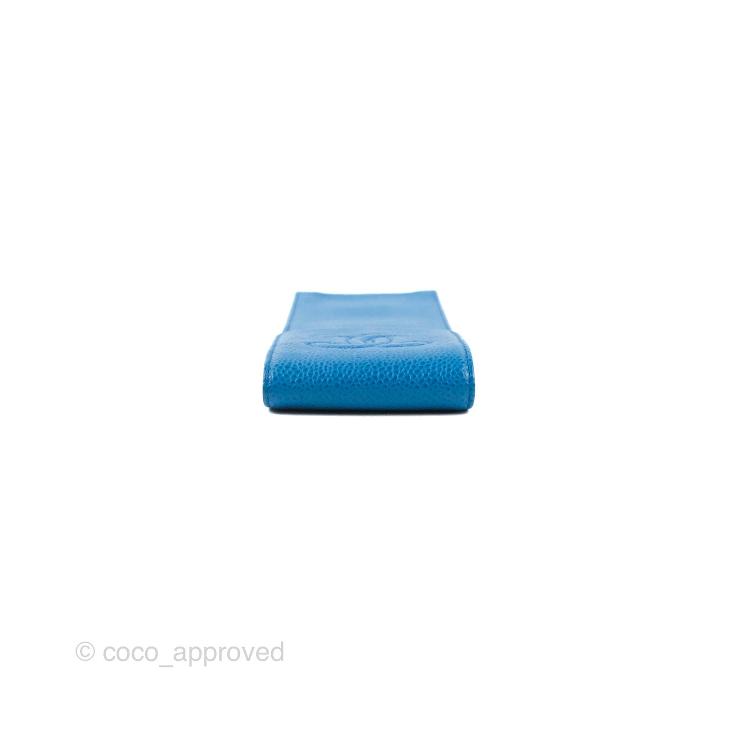 Chanel Vintage CC Sunglasses Case Pouch Blue Caviar