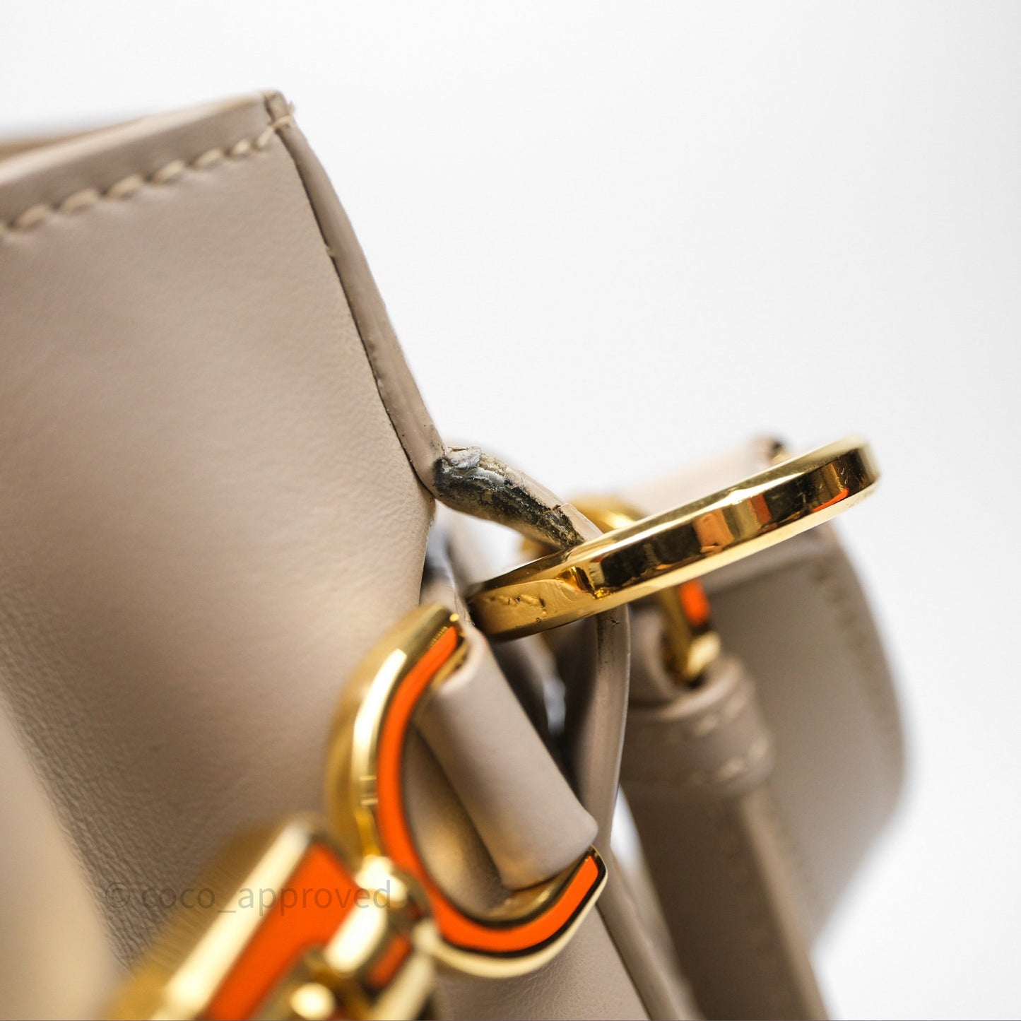 Christian Dior Medium C'est Dior Bag Beige CD-Embossed Calfskin Gold Hardware