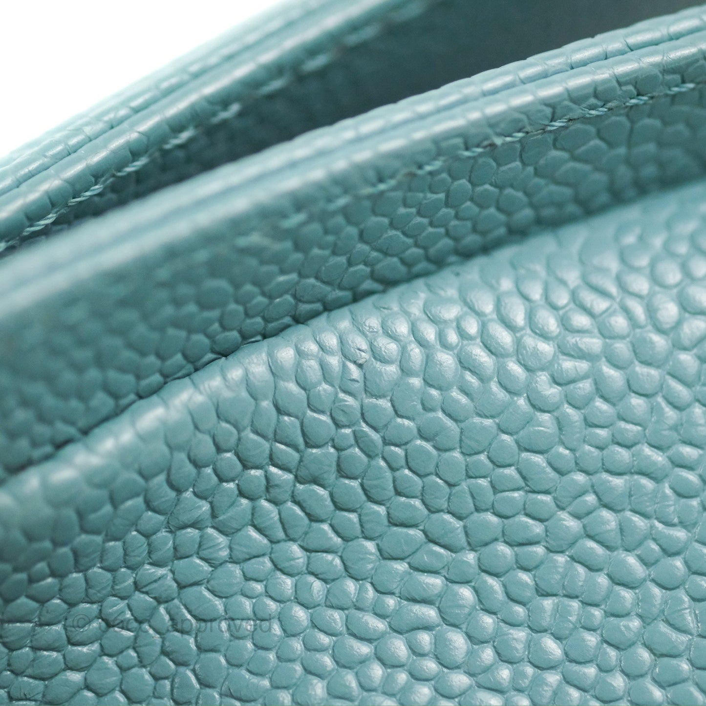 Chanel Quilted Medium Boy Tiffany Blue Caviar Gold Hardware