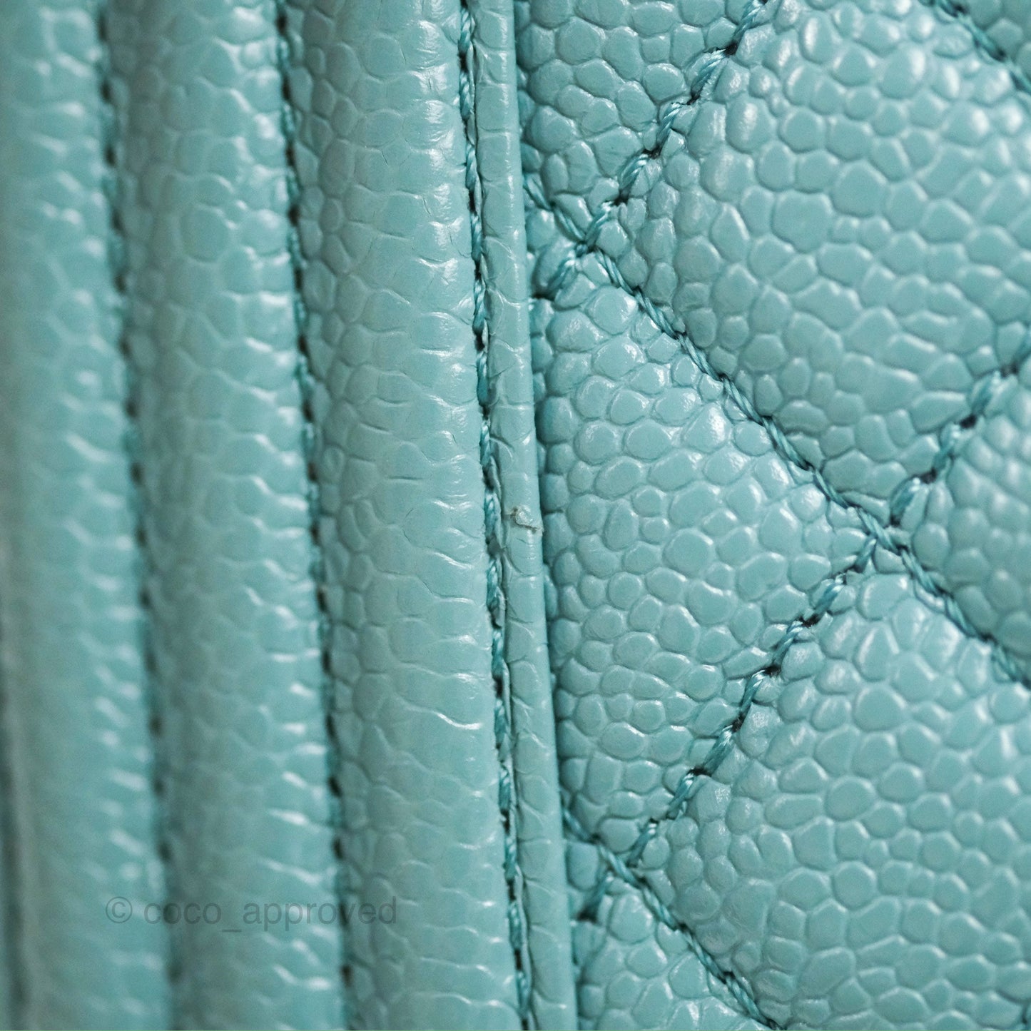 Chanel Quilted Medium Boy Tiffany Blue Caviar Gold Hardware