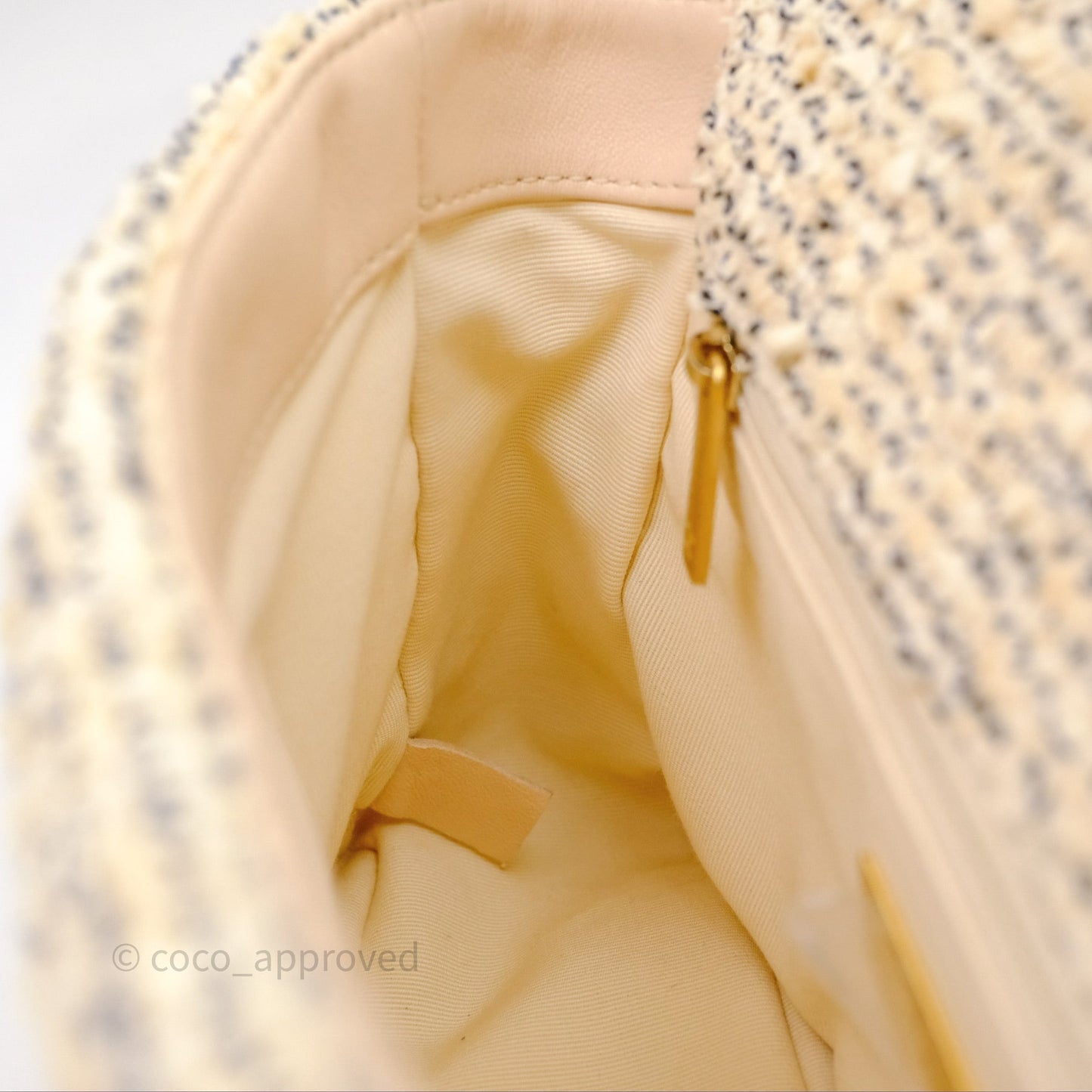 Chanel 19 Small Tweed Oreo Cream Mixed Hardware