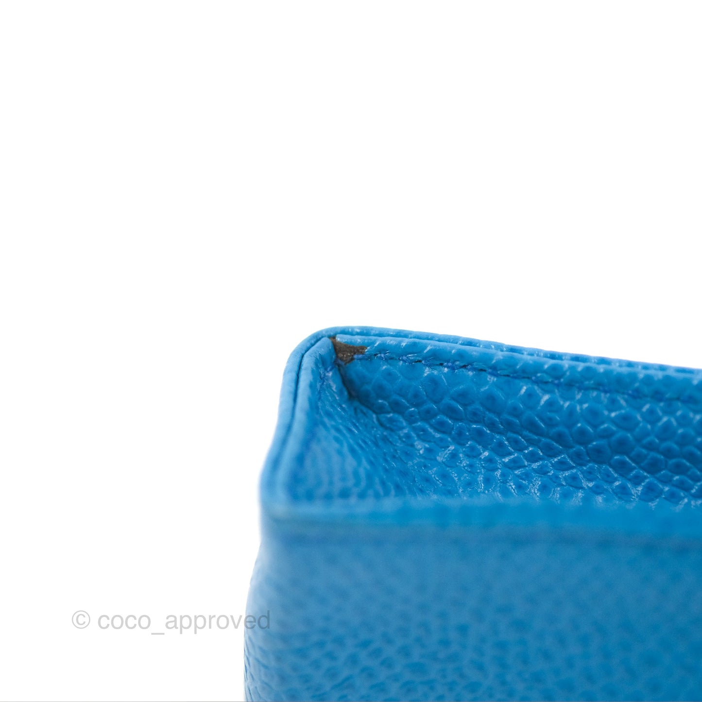 Chanel Vintage CC Sunglasses Case Pouch Blue Caviar