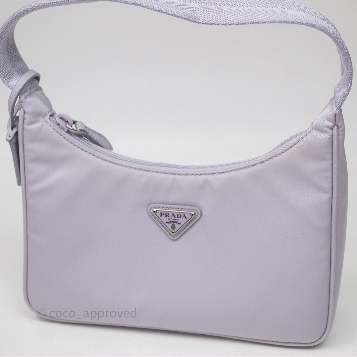 Prada Re-Edition 2000 Nylon Mini Bag Purple Silver Hardware